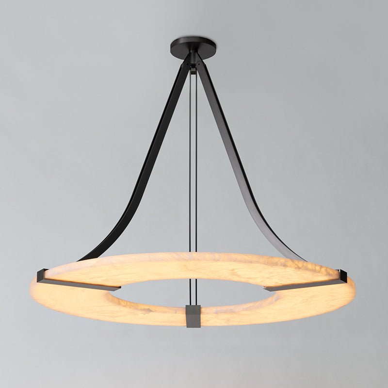 Faelor Alabaster Ring Pendant Light-Neutral Decor
