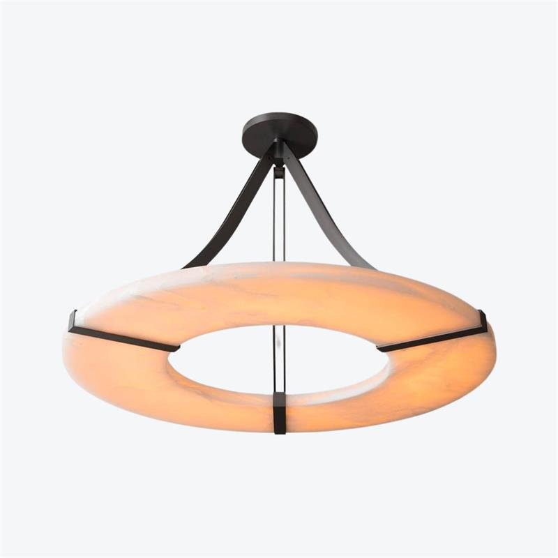 Faelor Alabaster Ring Pendant Light-Neutral Decor