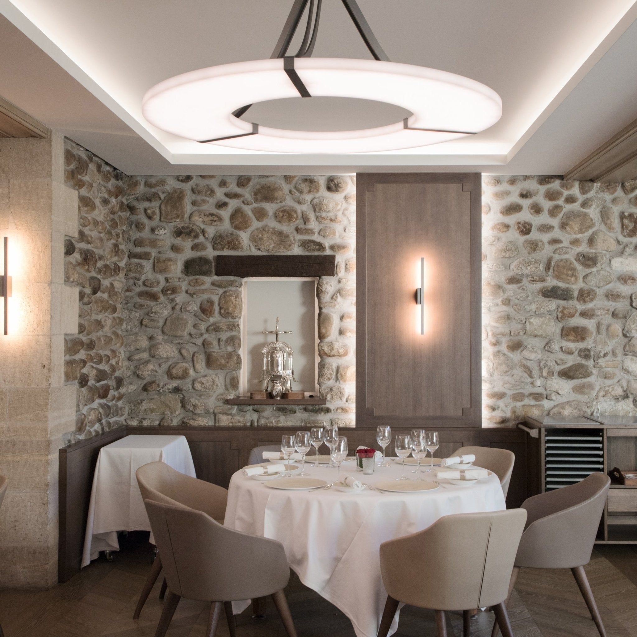 Faelor Alabaster Ring Pendant Light-Neutral Decor
