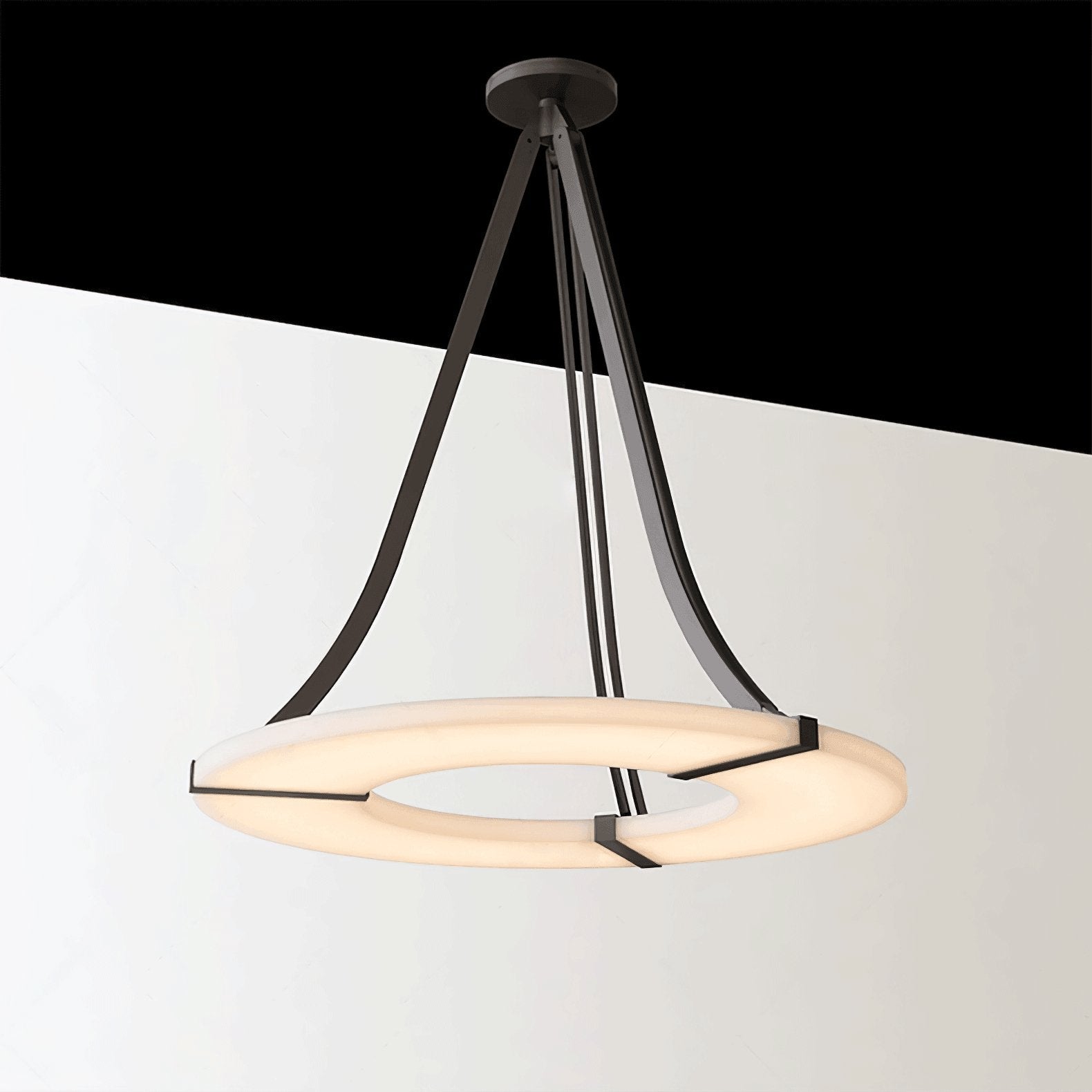 Faelor Alabaster Ring Pendant Light-Neutral Decor