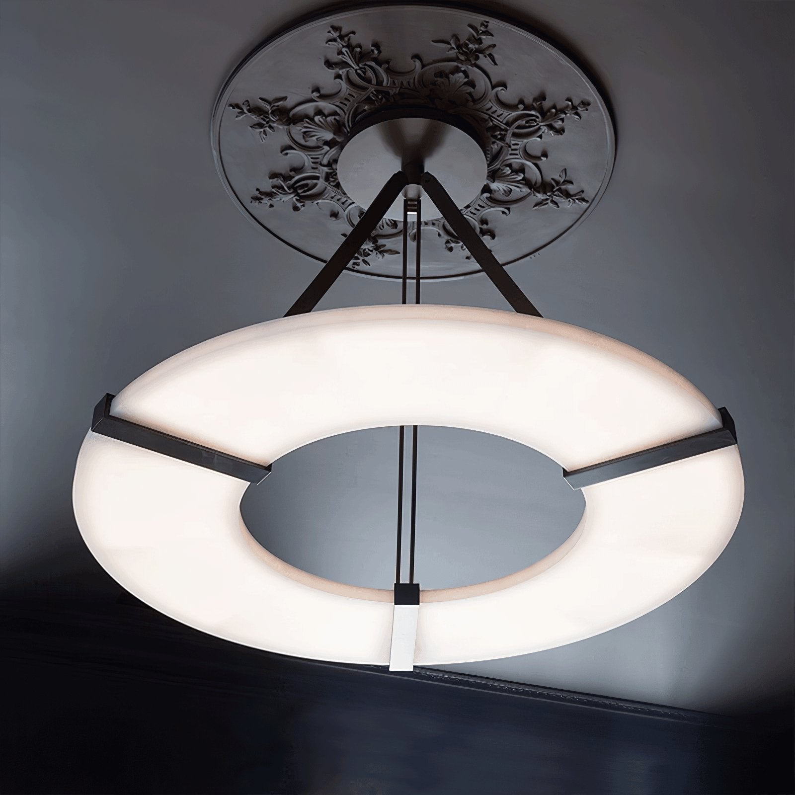 Faelor Alabaster Ring Pendant Light-Neutral Decor