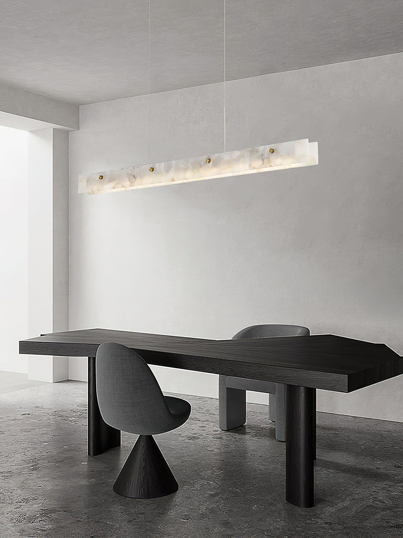 Ljomuvye LED Modern Linear Alabaster Pendant Light