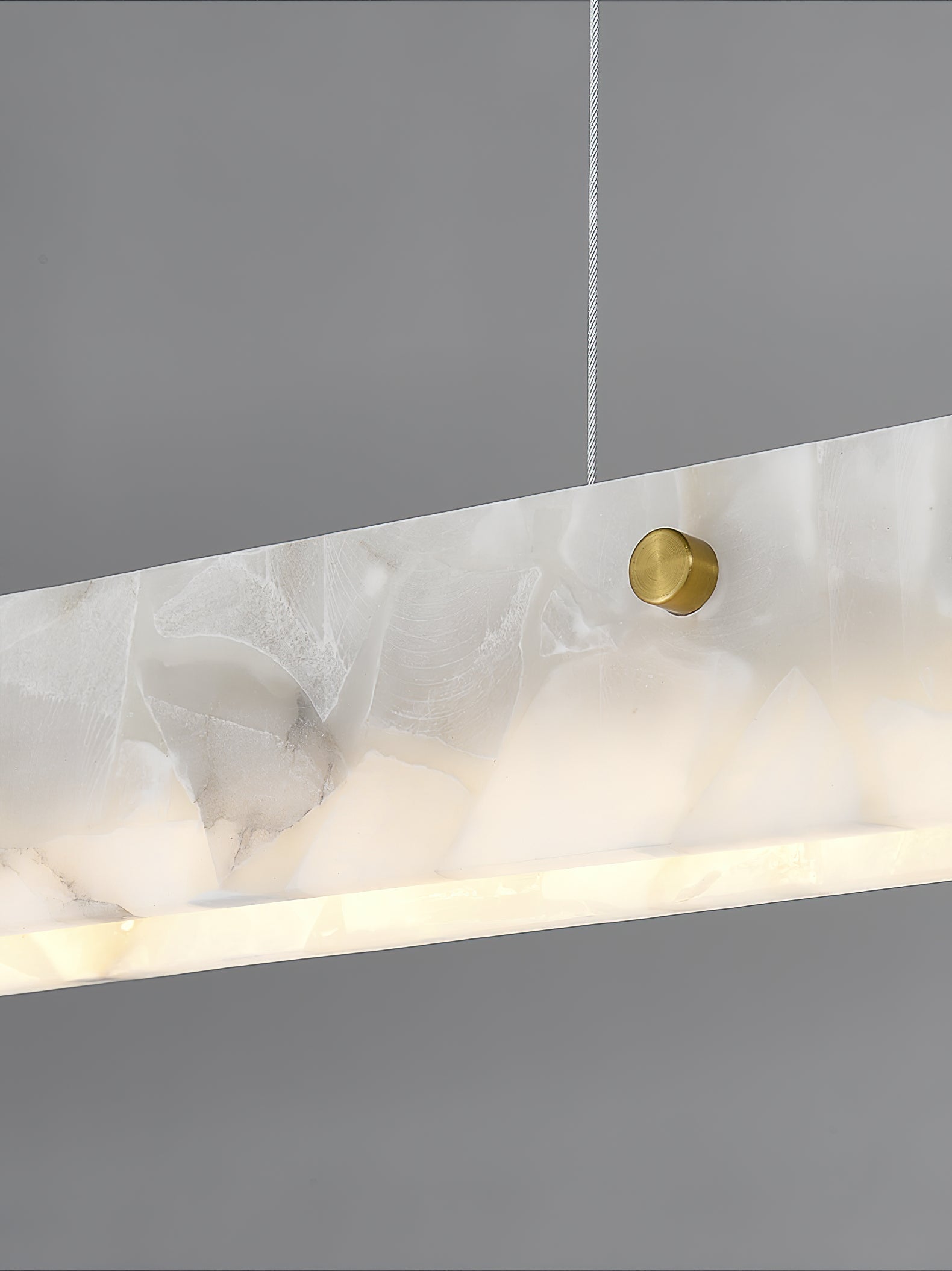Vexor LED Modern Linear Alabaster Pendant Light-Neutral Decor