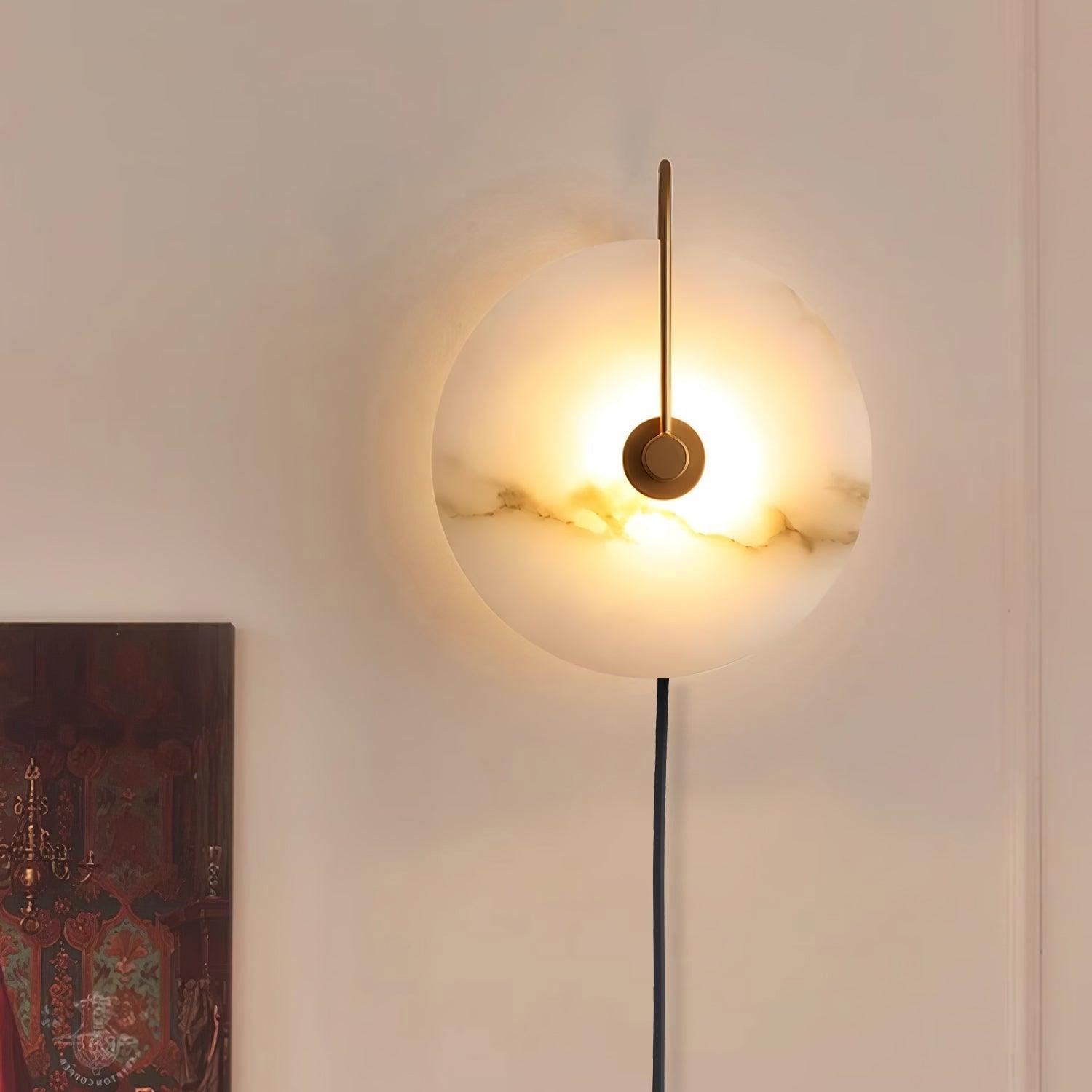 Lively Alabaster Globe Wall Light-Neutral Decor