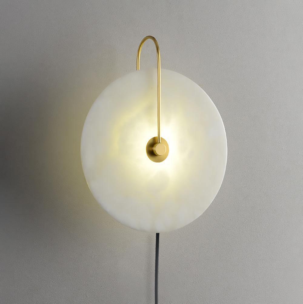 Lively Alabaster Globe Wall Light-Neutral Decor