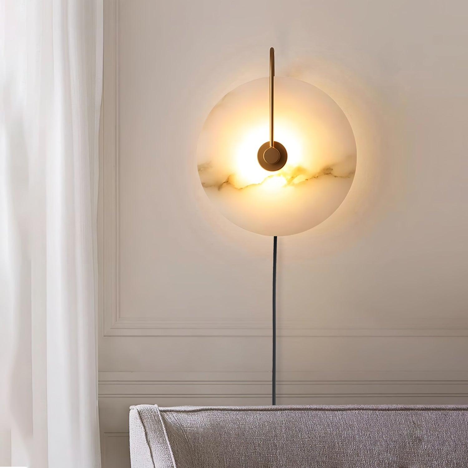 Lively Alabaster Globe Wall Light-Neutral Decor