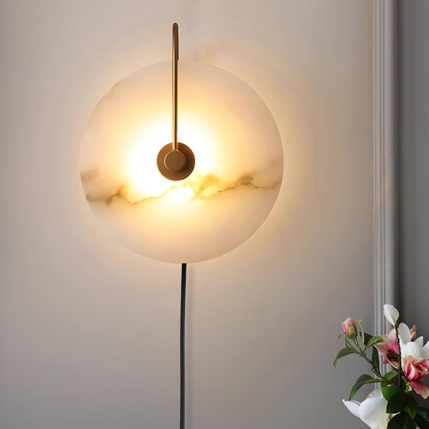 Lively Alabaster Globe Wall Light-Neutral Decor