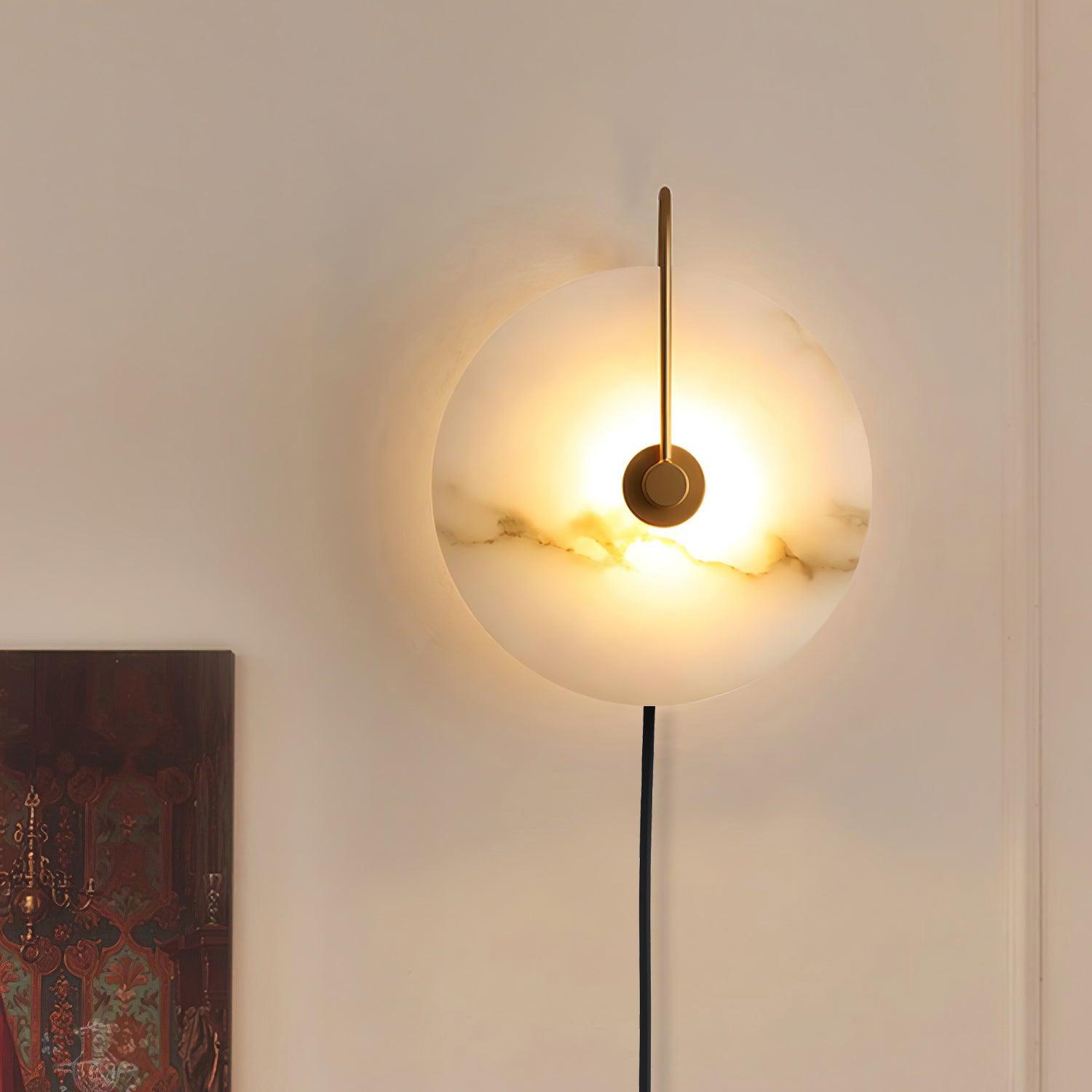Lively Alabaster Globe Wall Light-Neutral Decor