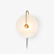 Lively Alabaster Globe Wall Light-Neutral Decor