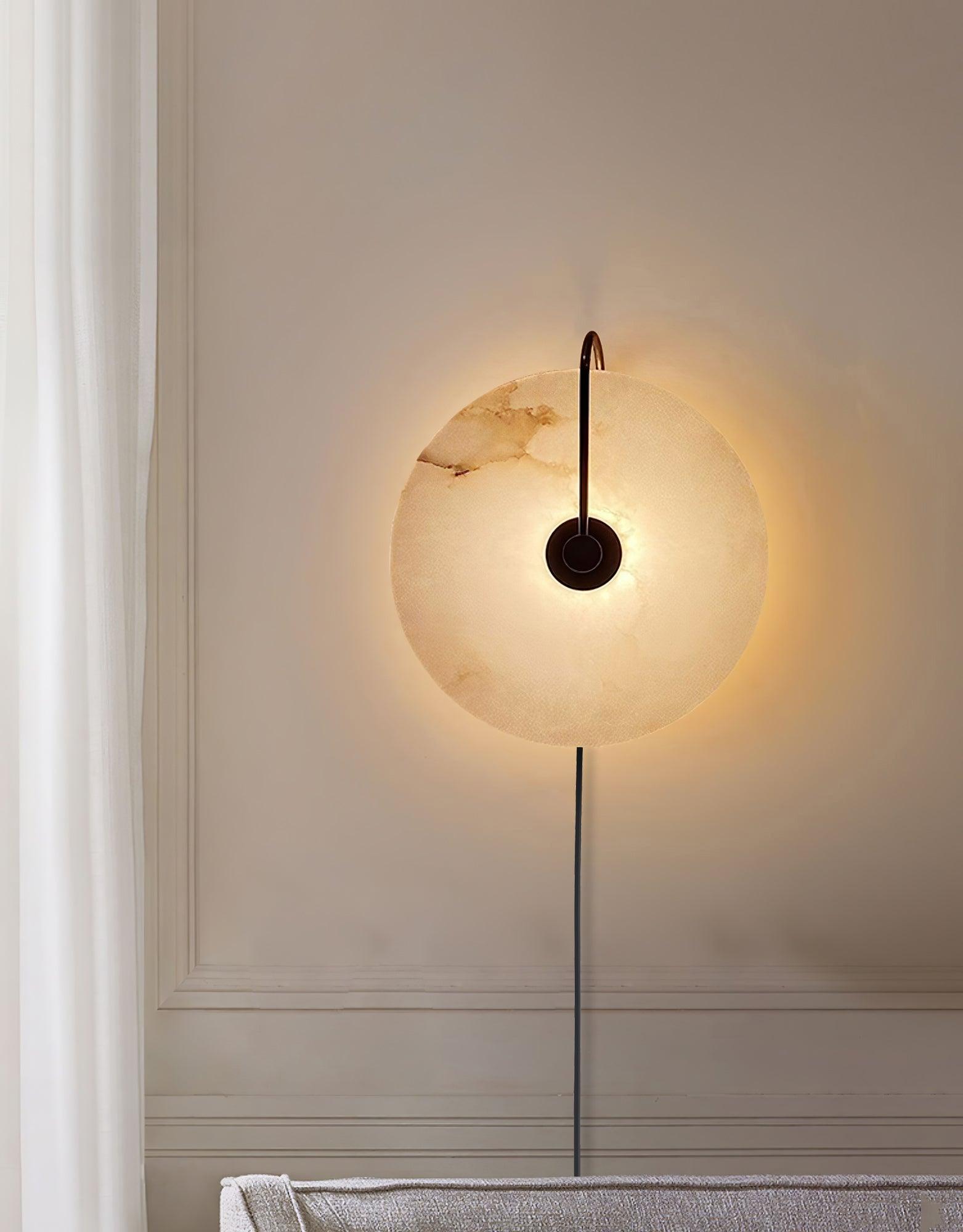 Lively Alabaster Globe Wall Light-Neutral Decor