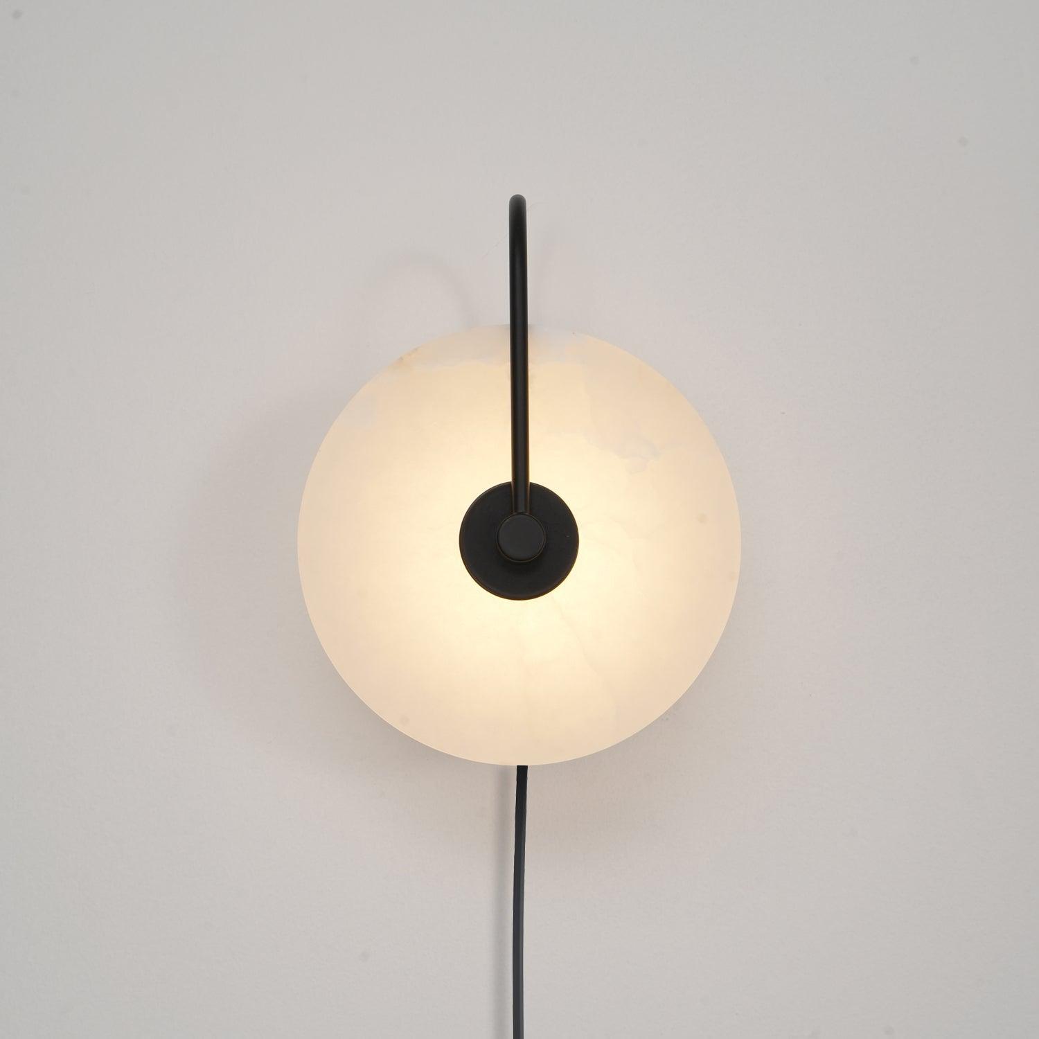 Lively Alabaster Globe Wall Light-Neutral Decor