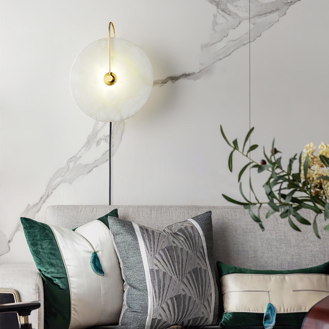 Lively Alabaster Globe Wall Light-Neutral Decor