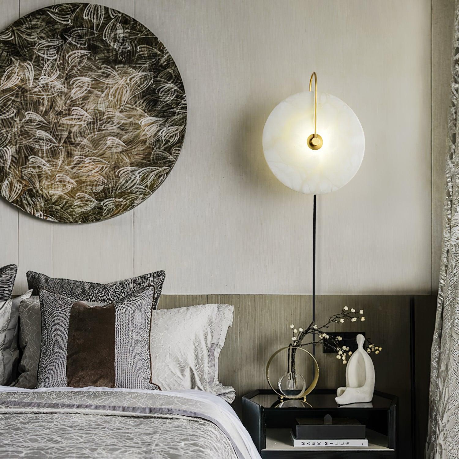 Lively Alabaster Globe Wall Light-Neutral Decor