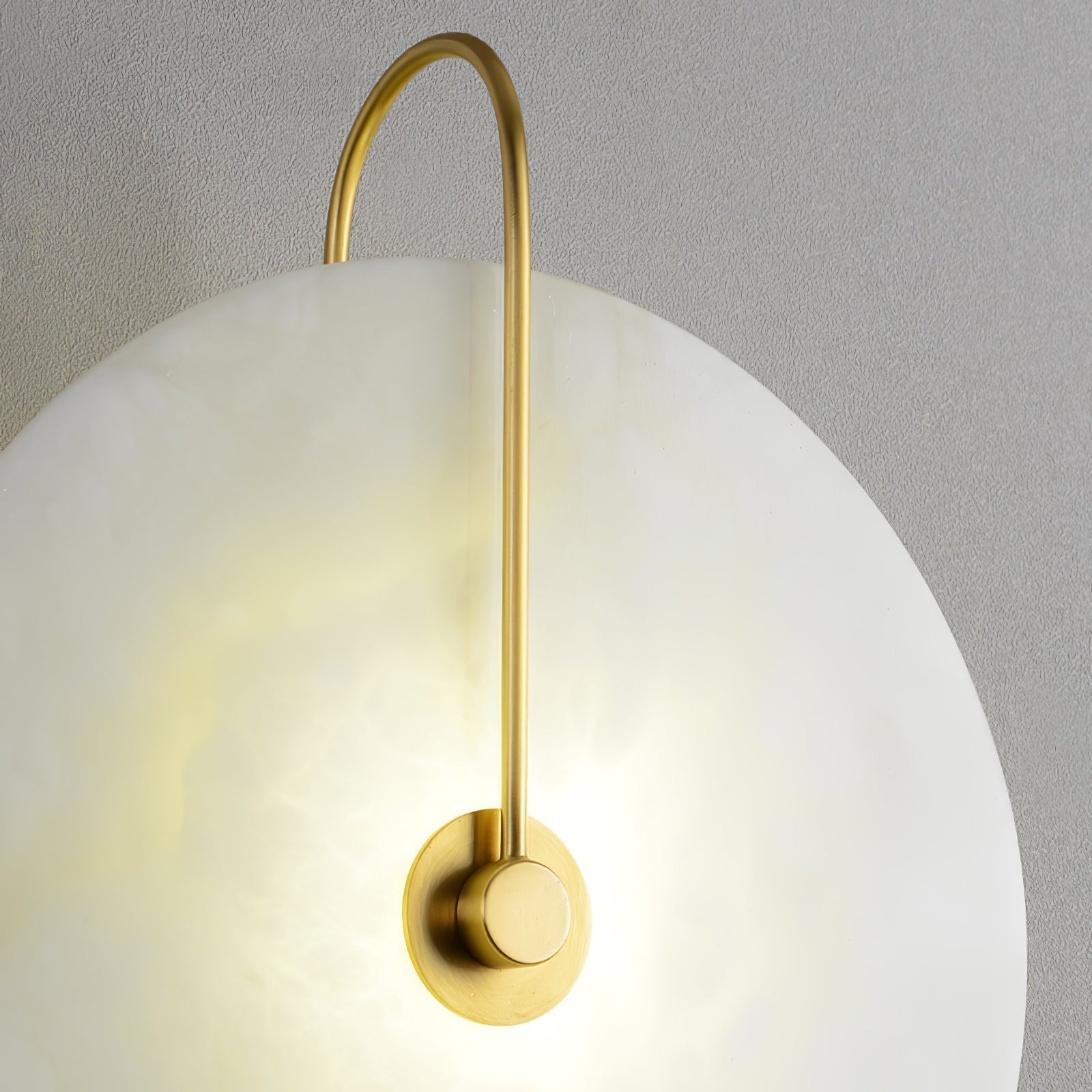 Kristy Alabaster LED Wall Lamp Round Iconic Circular-Neutral Decor