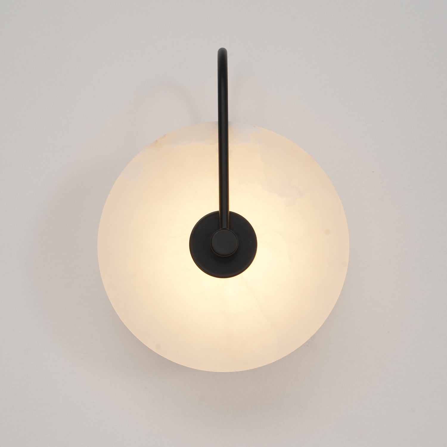 Kristy Alabaster LED Wall Lamp Round Iconic Circular-Neutral Decor