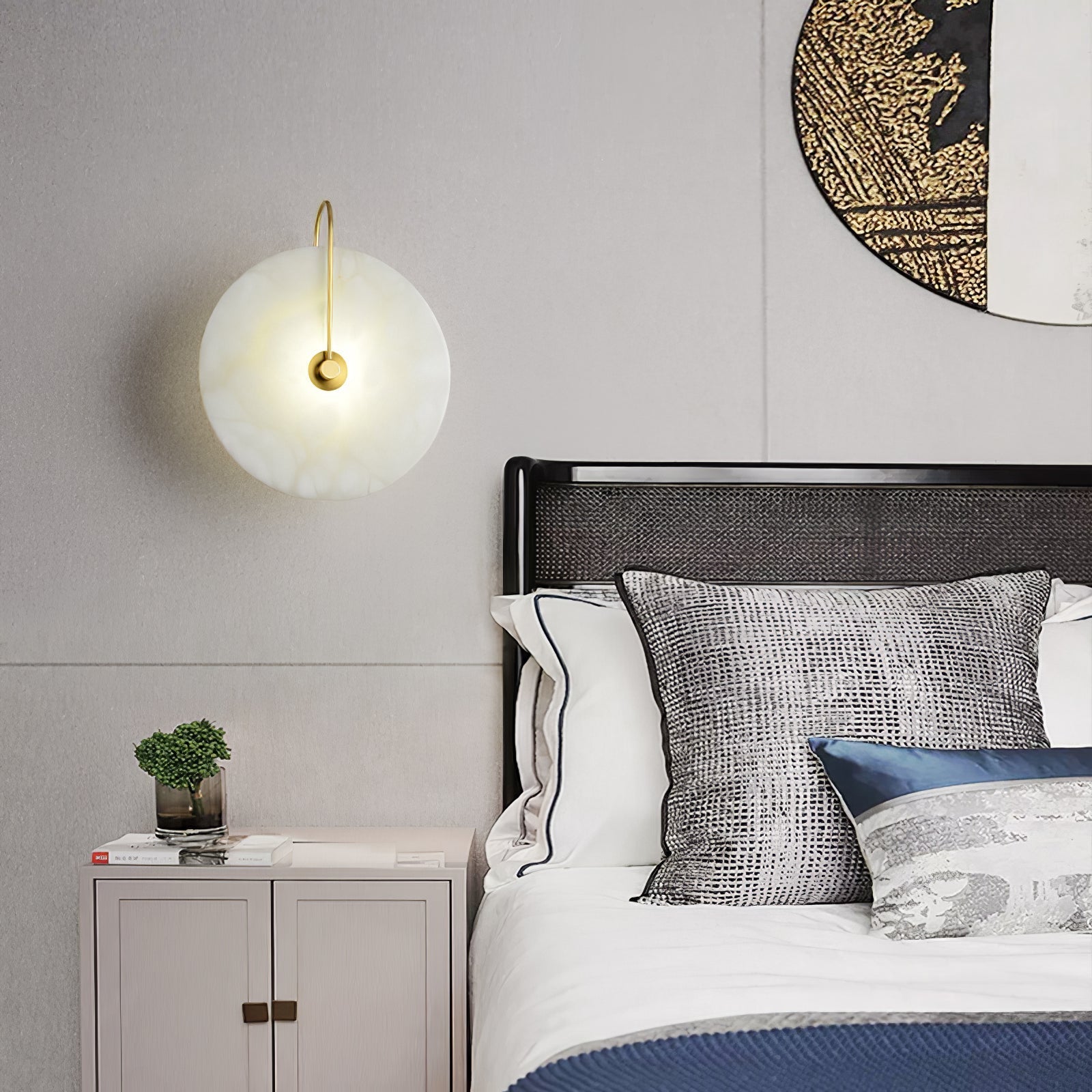 Elaris Alabaster Globe Wall Lamp-Neutral Decor