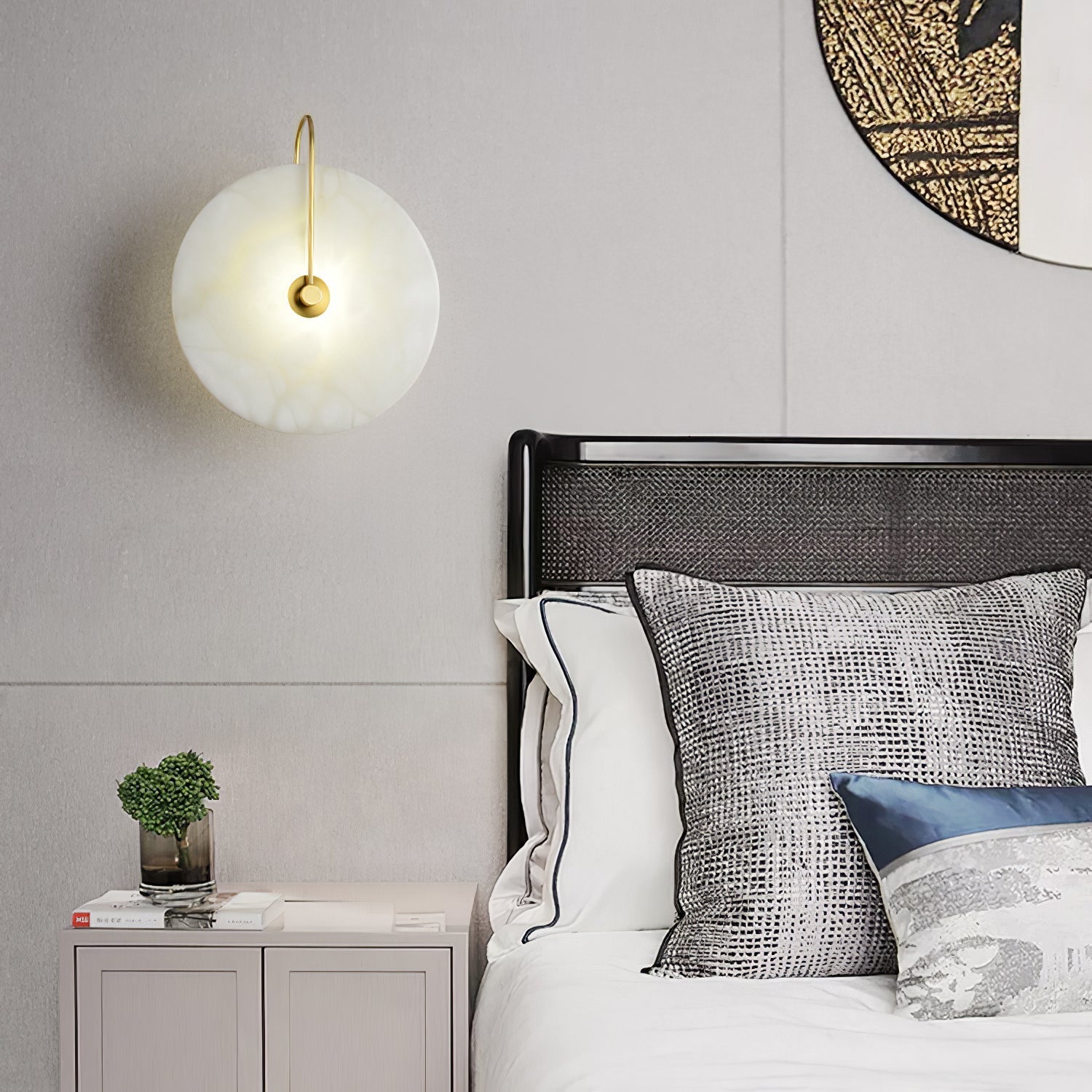 Elaris Alabaster Globe Wall Lamp-Neutral Decor