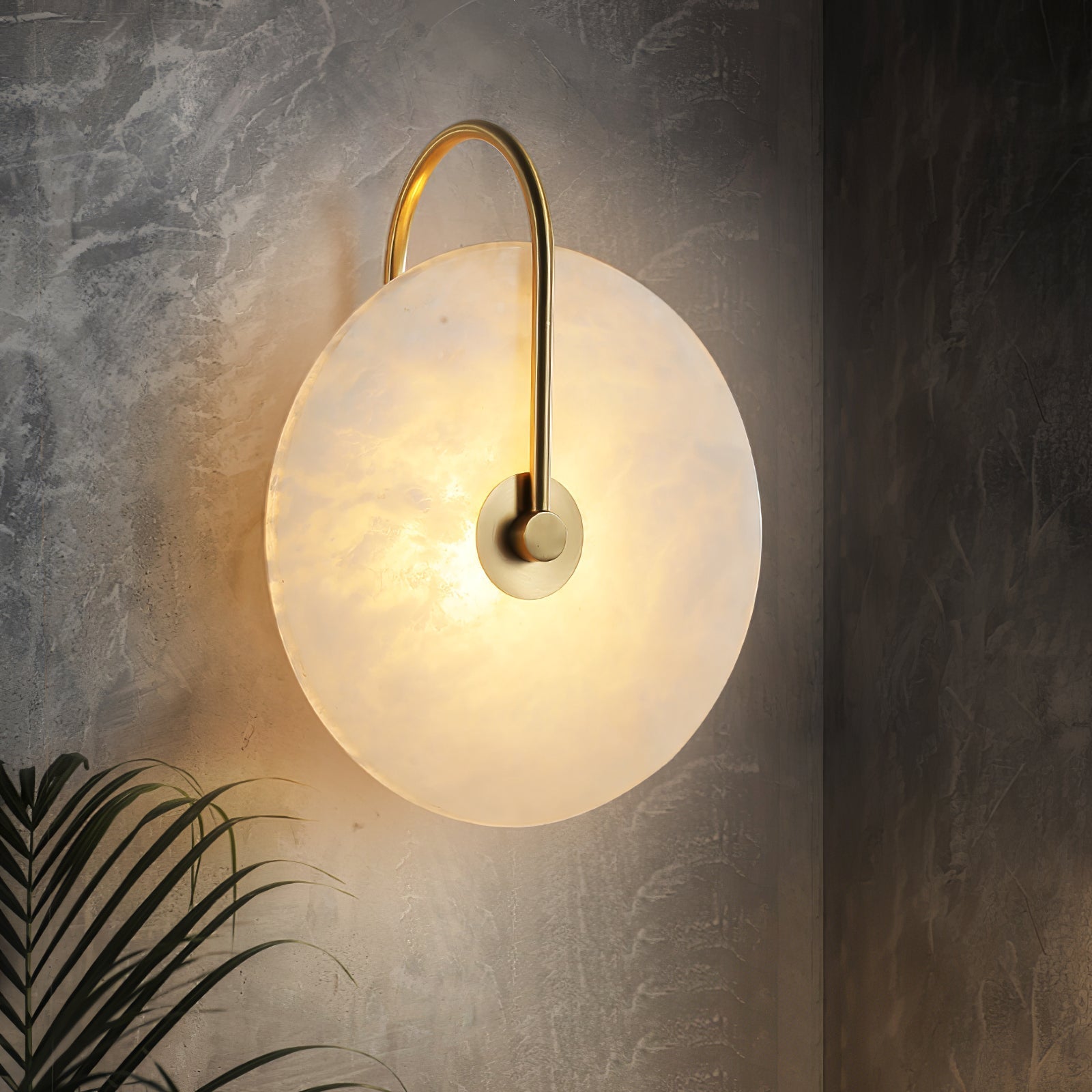 Elaris Alabaster Globe Wall Lamp-Neutral Decor