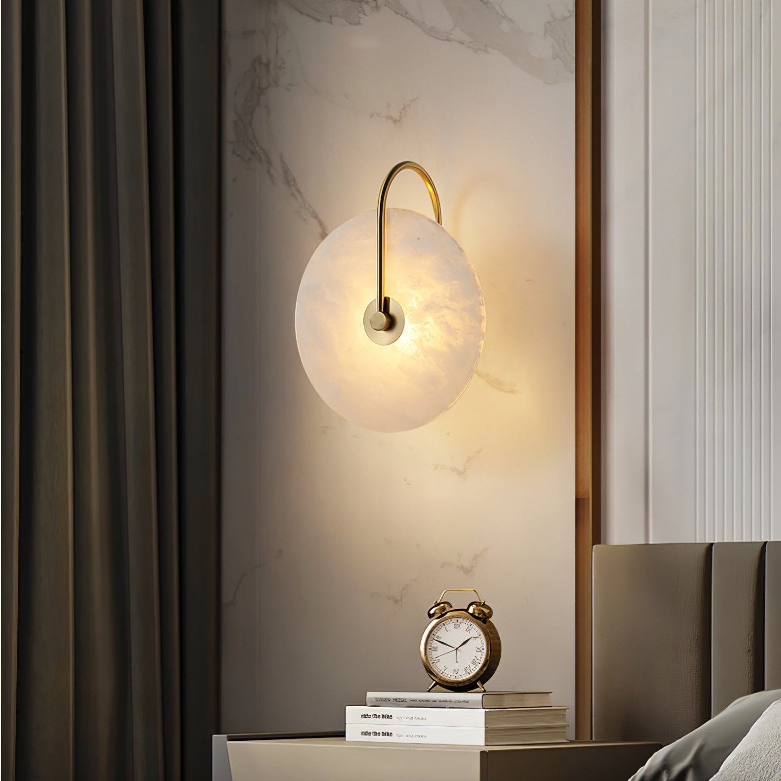 Lively Alabaster Globe Wall Light-Neutral Decor