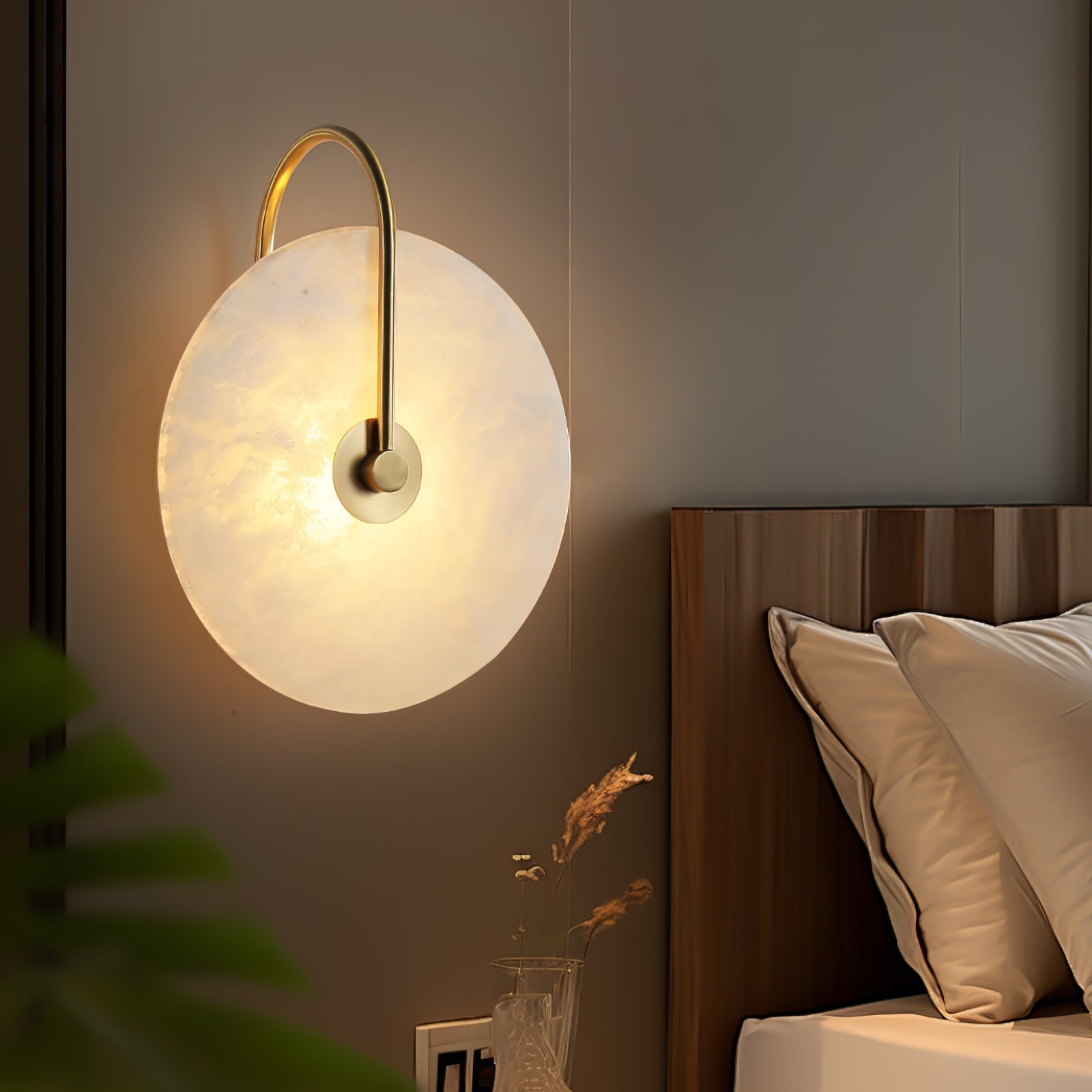 Lively Alabaster Globe Wall Light-Neutral Decor