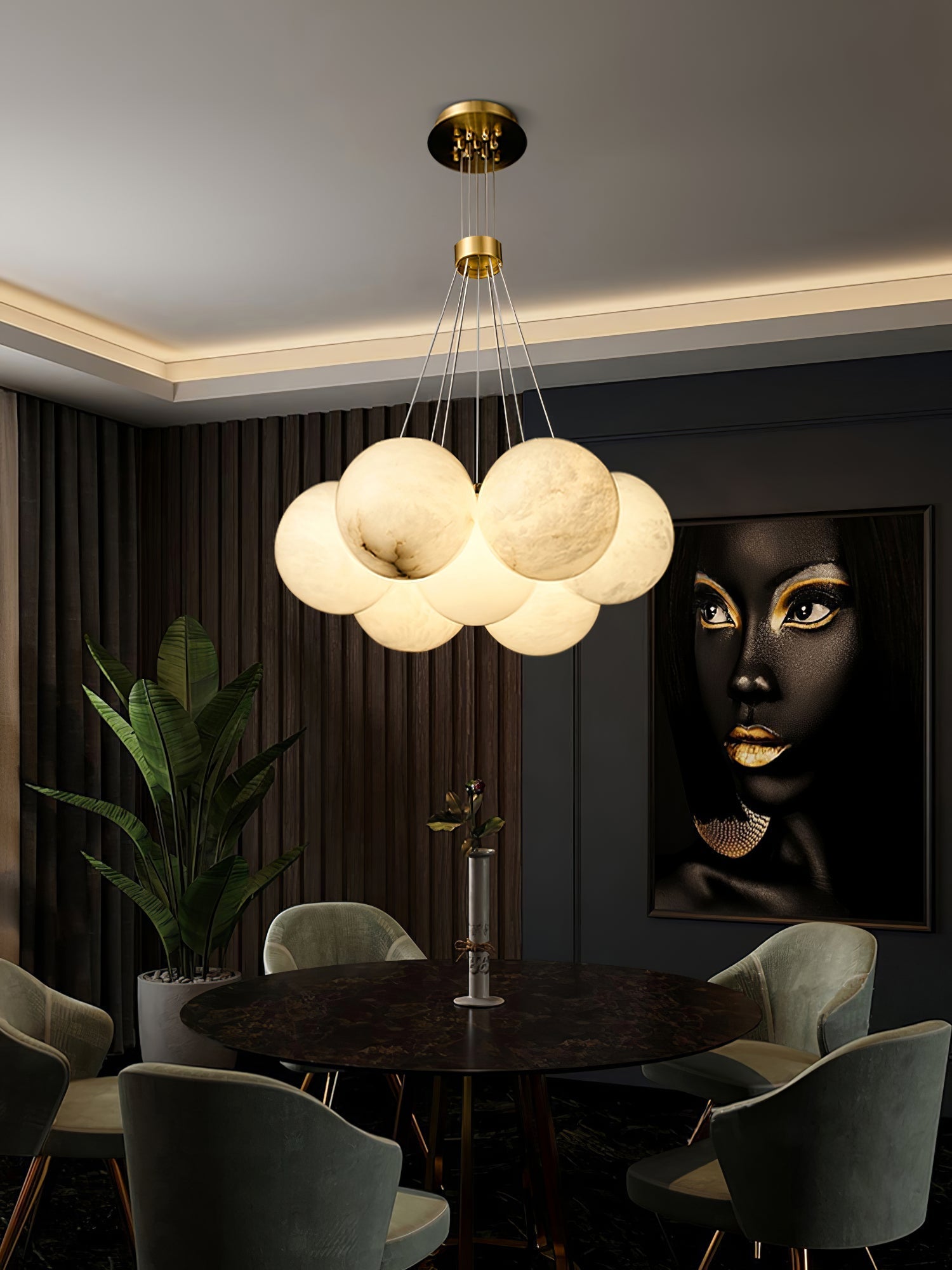 Cyrel Alabaster Chandelier-Neutral Decor