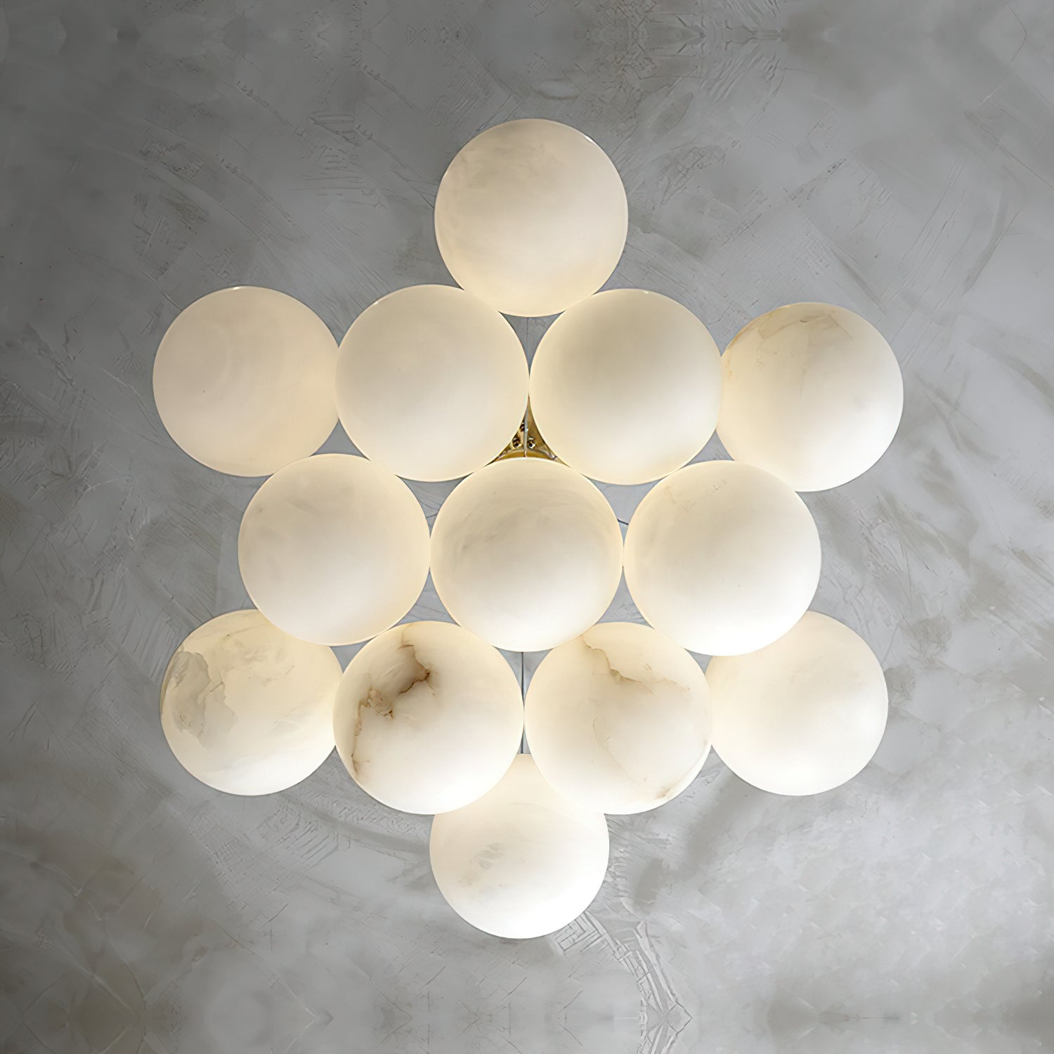 Norduvyd  Alabaster   Cluster Lunar  Chandelier