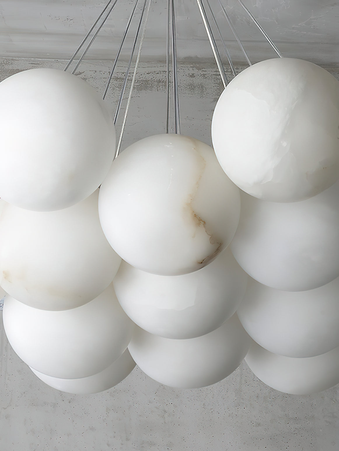Norduvyd  Alabaster   Cluster Lunar  Chandelier