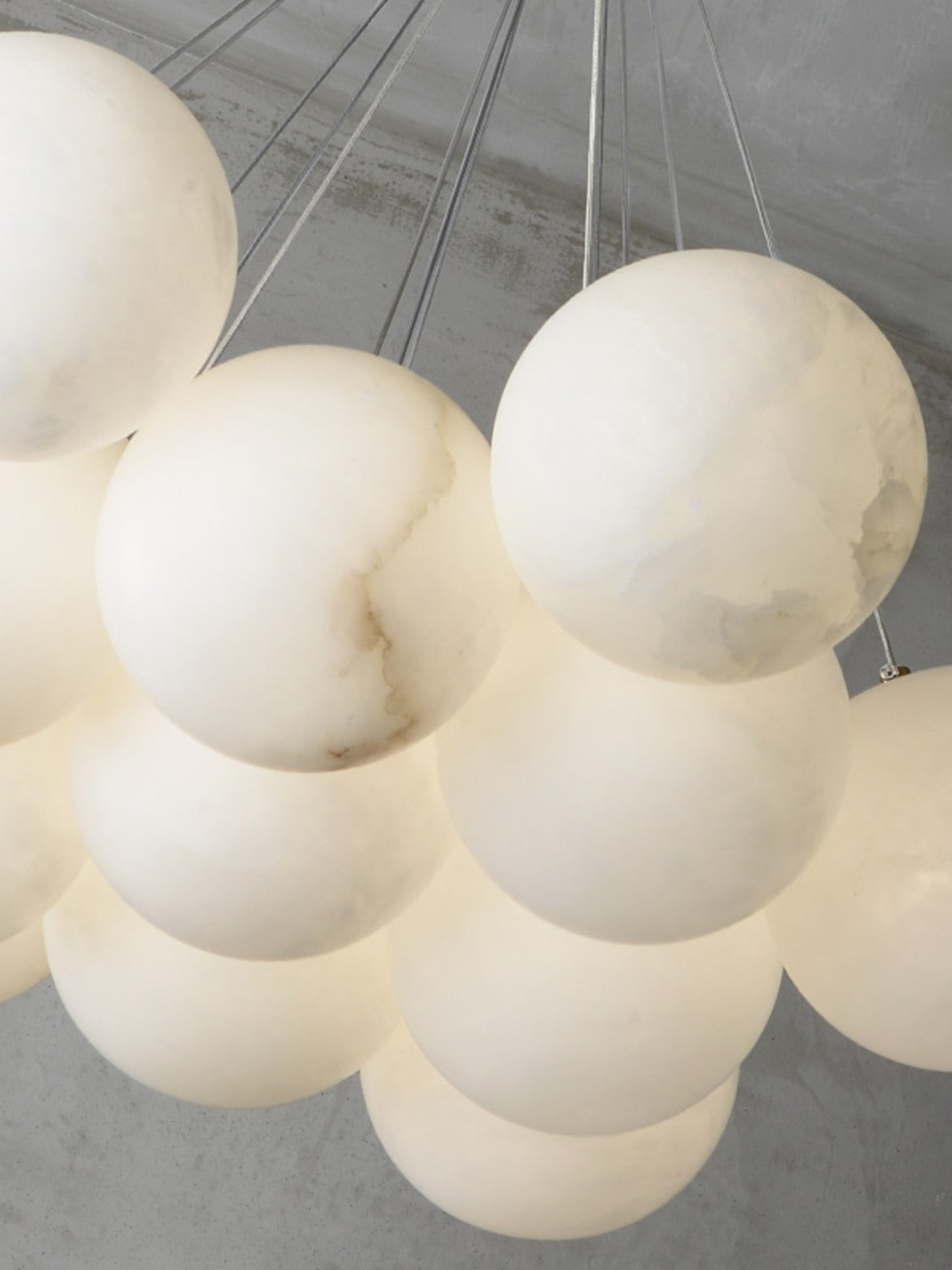 Norduvyd  Alabaster   Cluster Lunar  Chandelier