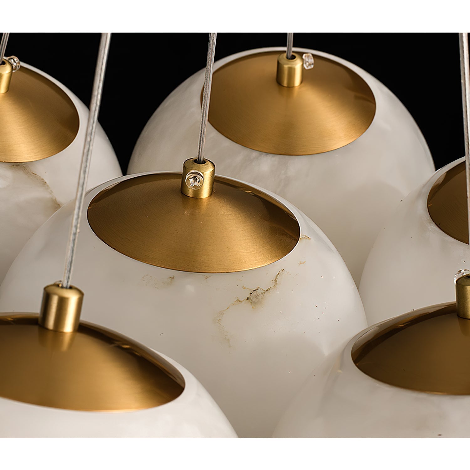 Norduvyd  Alabaster   Cluster Lunar  Chandelier