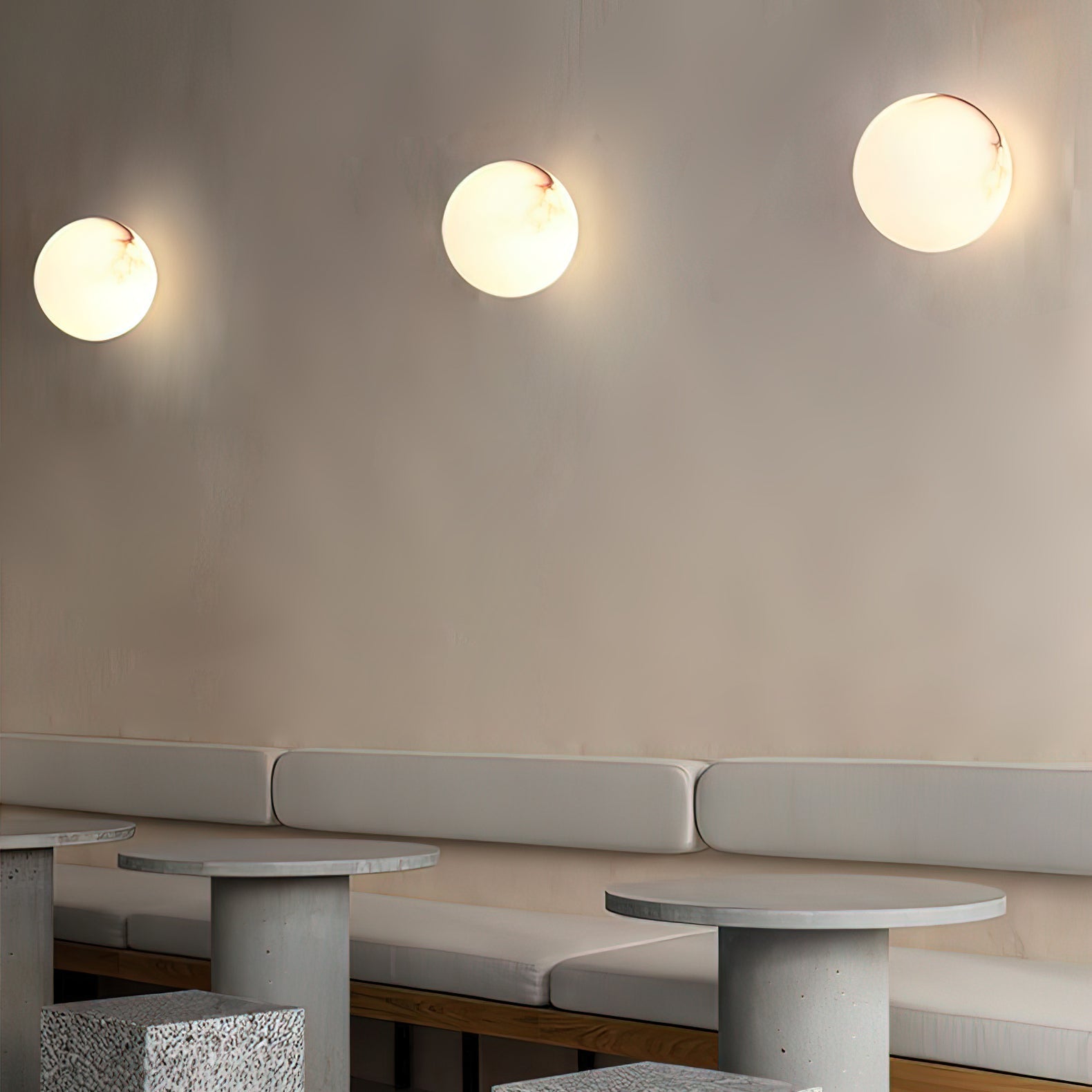 Kovae Alabaster Globe Wall Light-Neutral Decor