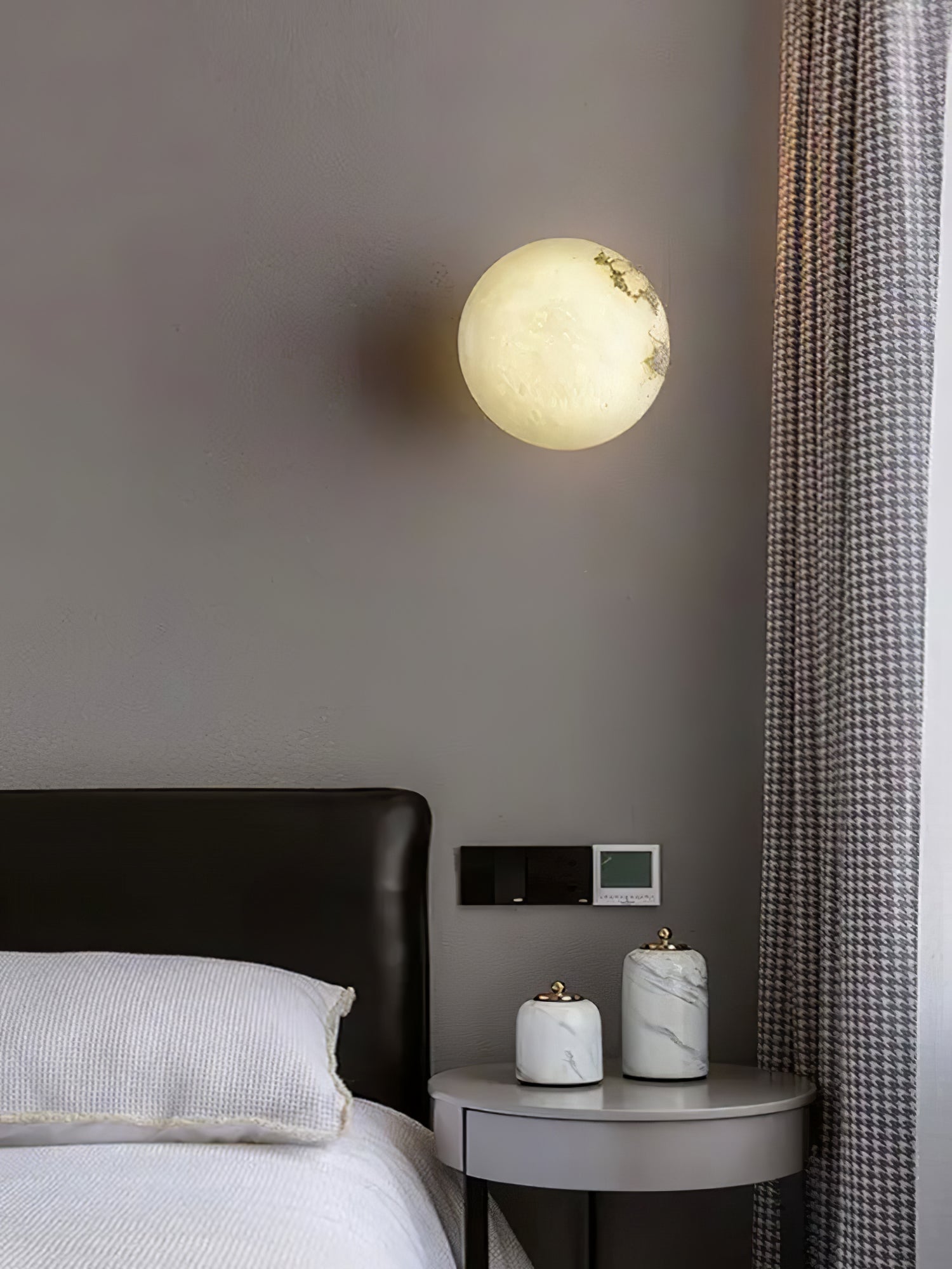 Kovae Alabaster Globe Wall Light-Neutral Decor