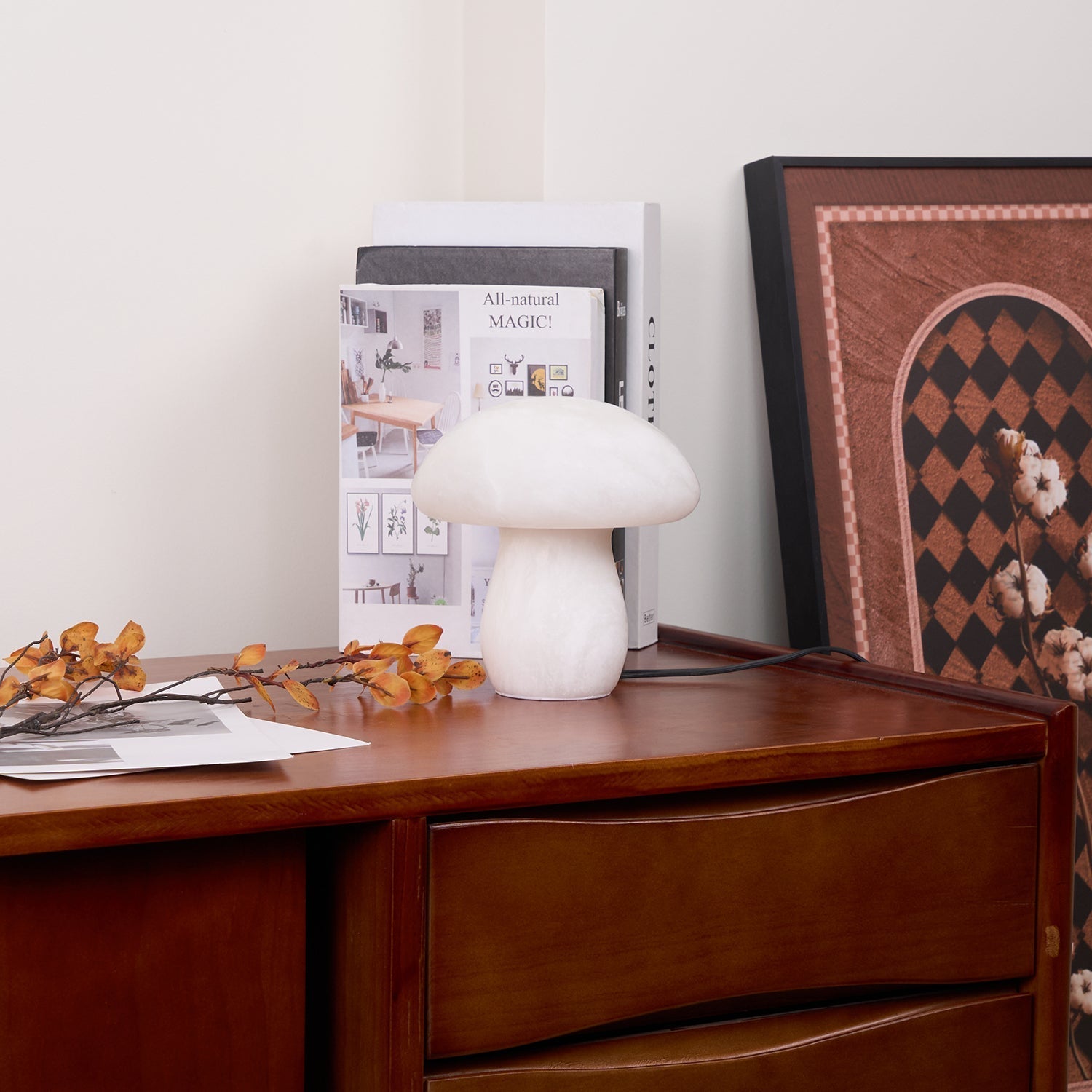 Nera Alabaster Table Lamp-Neutral Decor