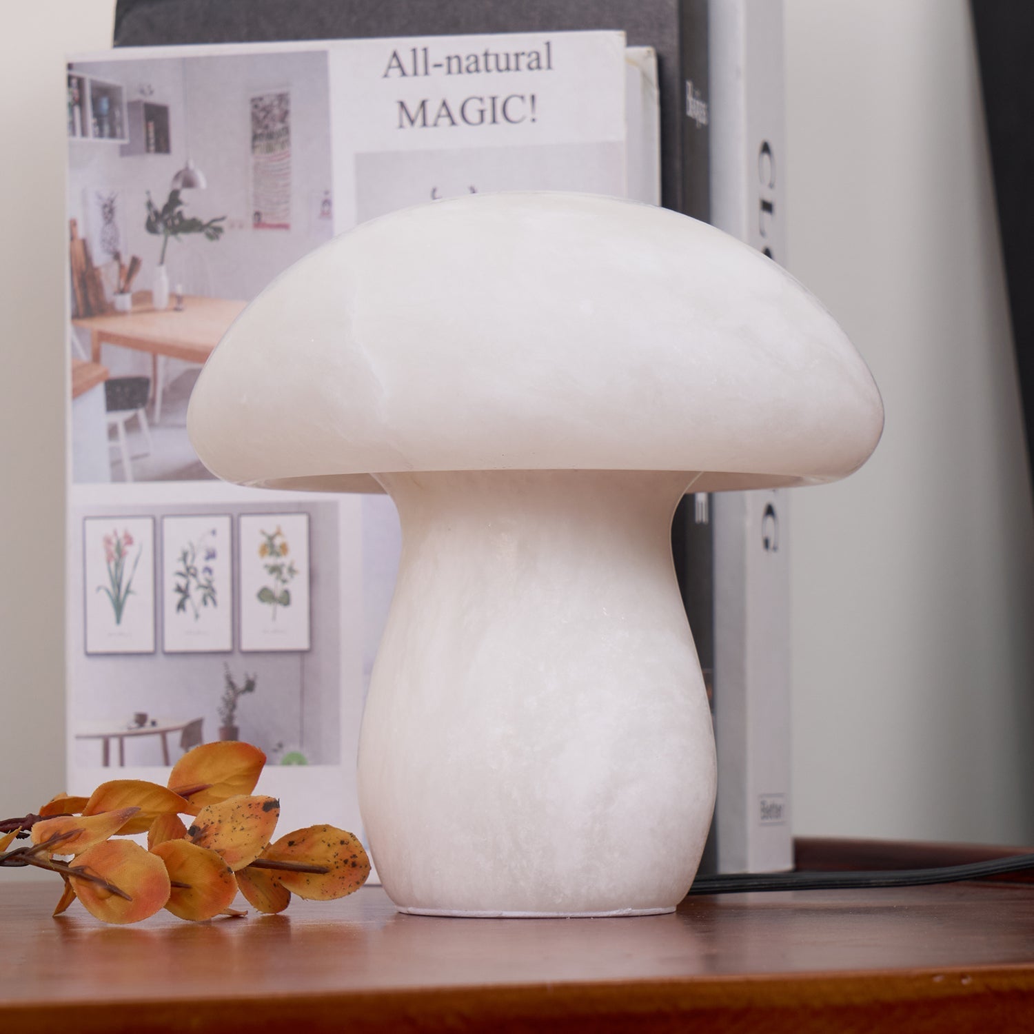 Nera Alabaster Table Lamp-Neutral Decor