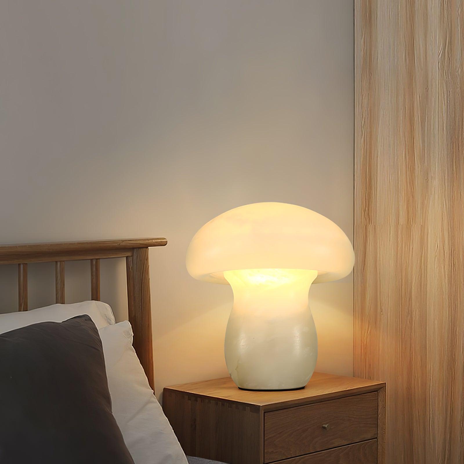 Nera Alabaster Table Lamp-Neutral Decor