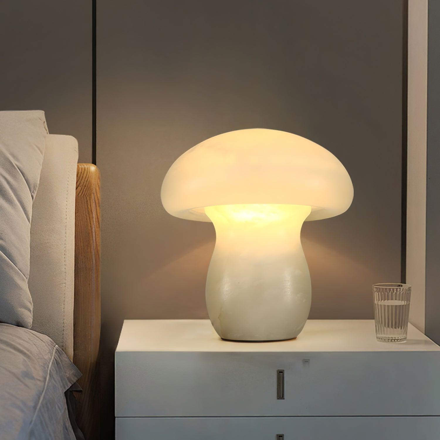 Nera Alabaster Table Lamp-Neutral Decor