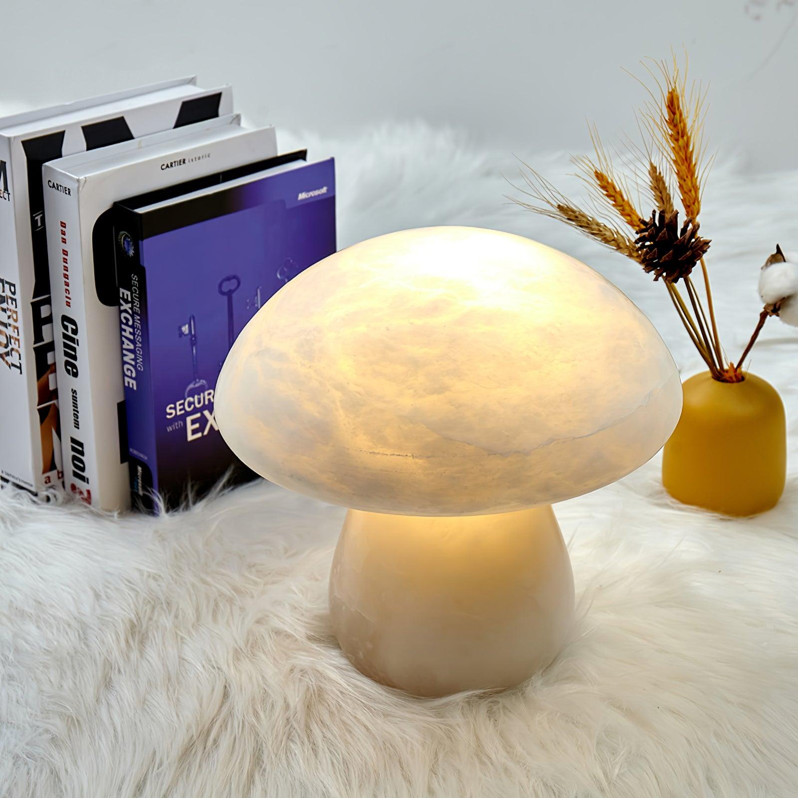 Nera Alabaster Table Lamp-Neutral Decor