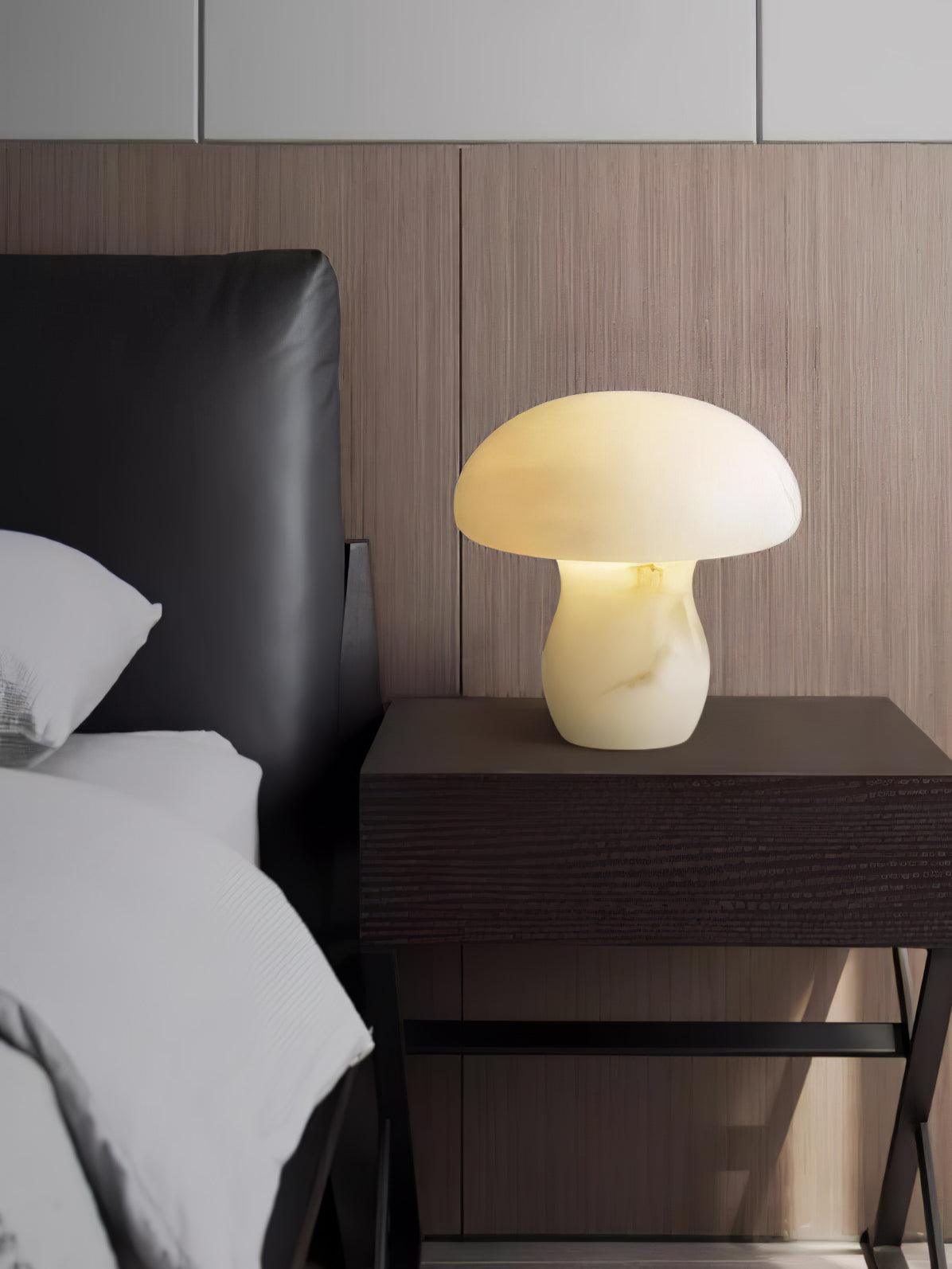 Nera Alabaster Table Lamp-Neutral Decor