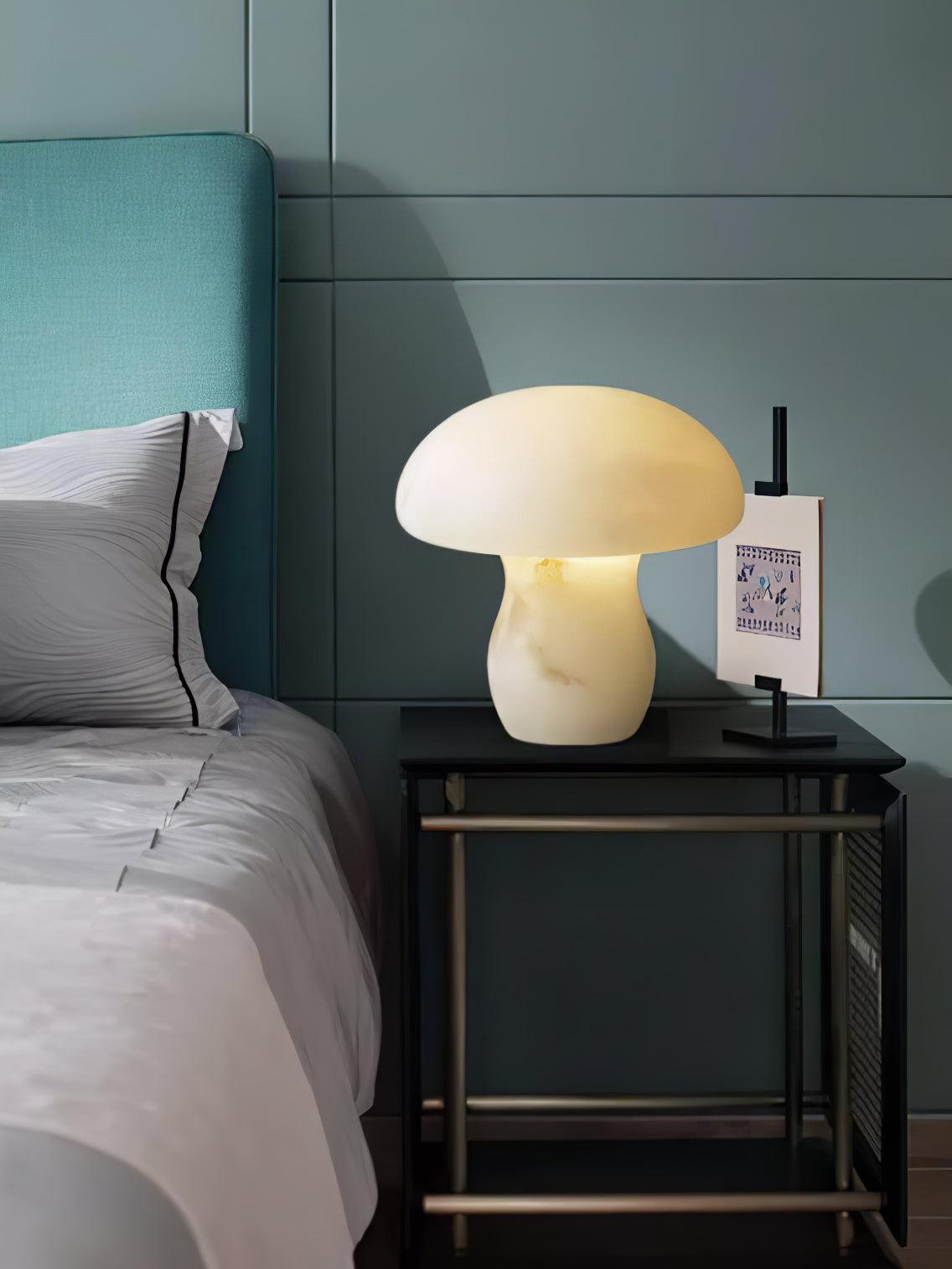 Nera Alabaster Table Lamp-Neutral Decor