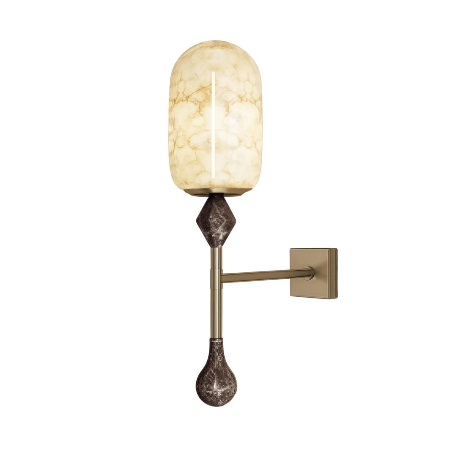 Mila Vintage Alabaster Double Sconce-Neutral Decor