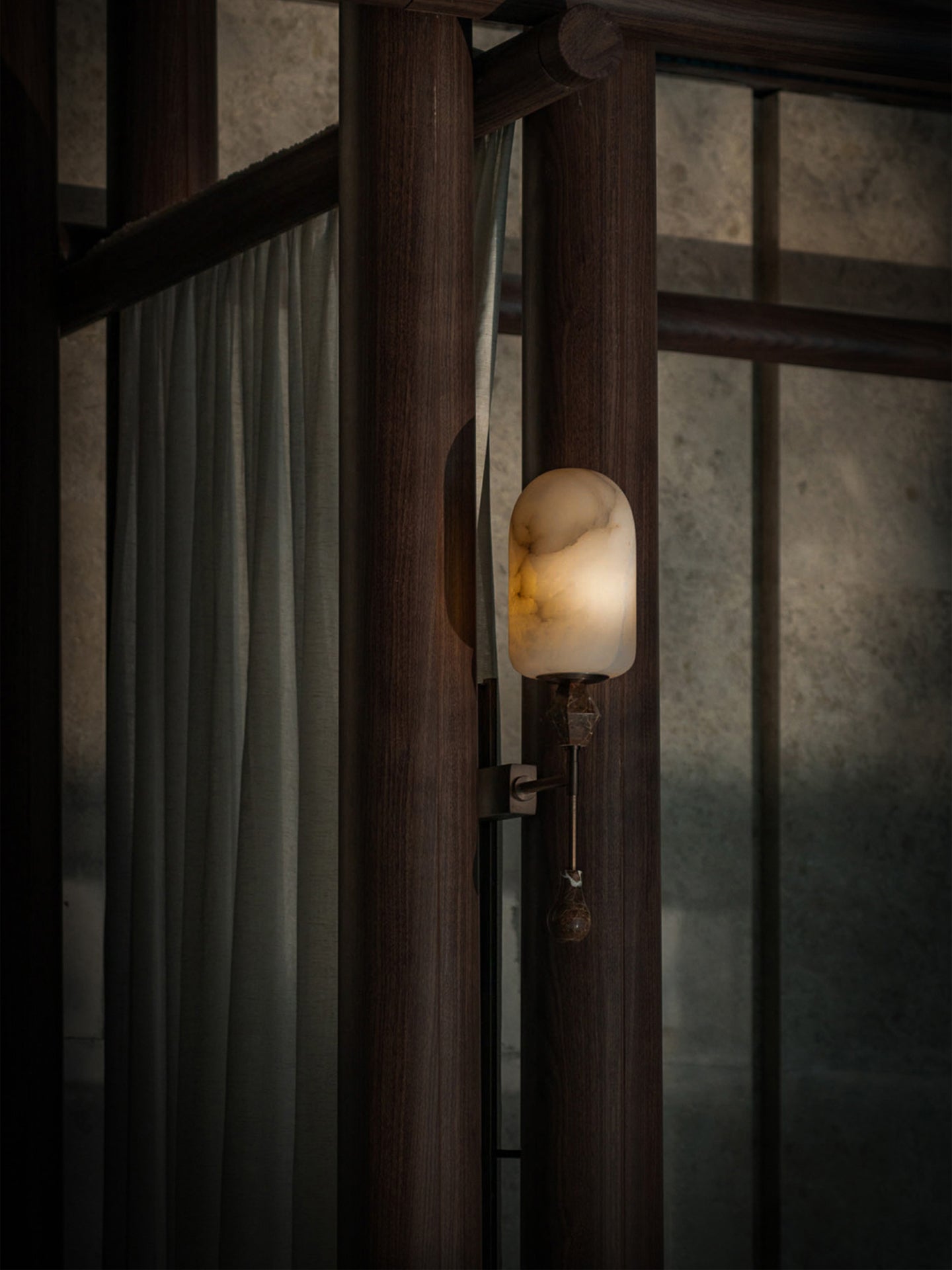 Mila Vintage Alabaster Double Sconce-Neutral Decor