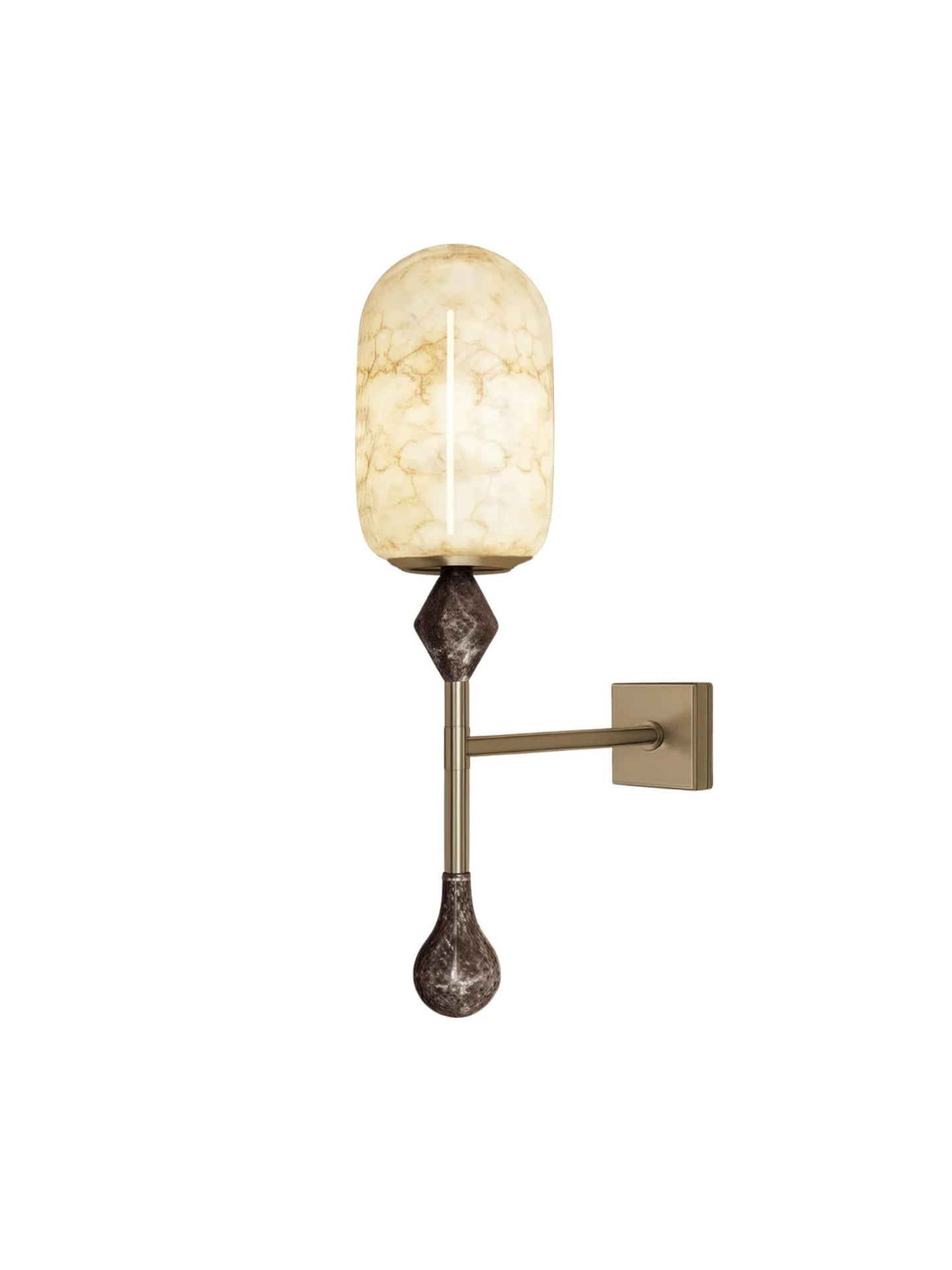 Mila Vintage Alabaster Double Sconce-Neutral Decor
