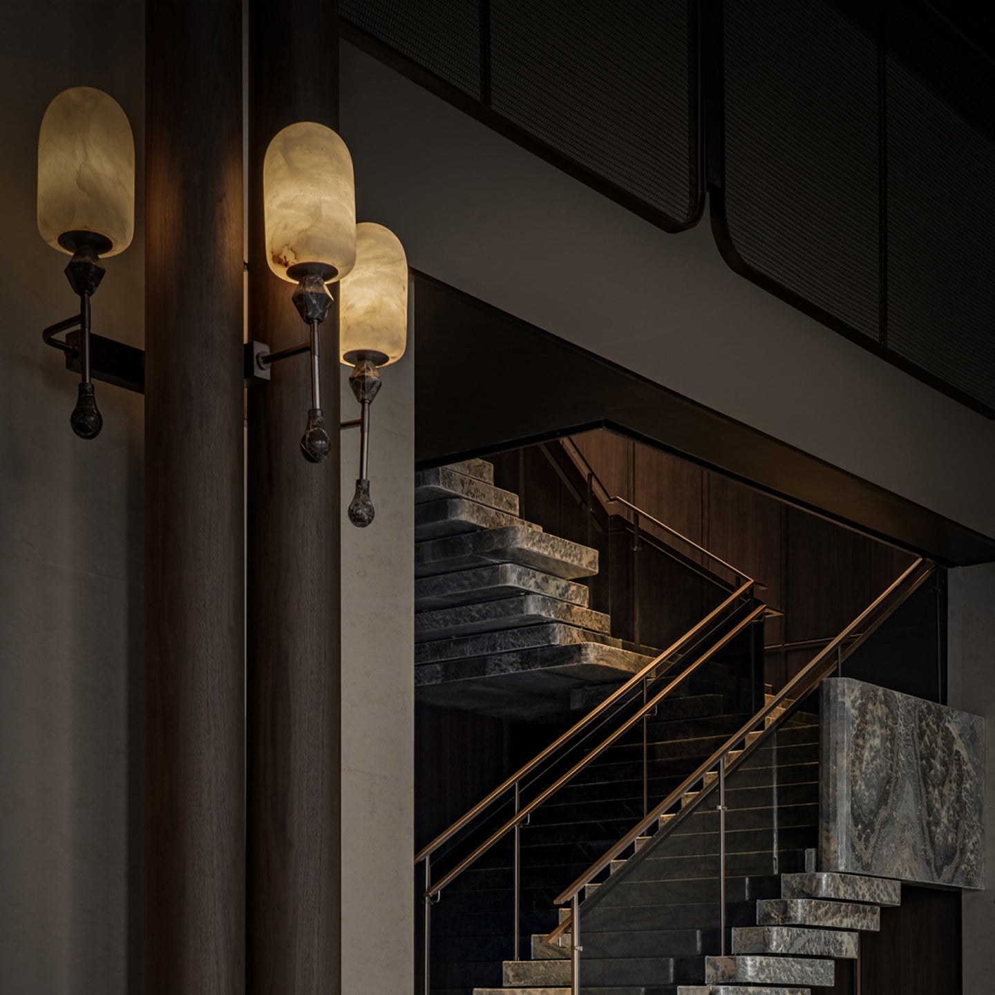 Mila Vintage Alabaster Double Sconce-Neutral Decor