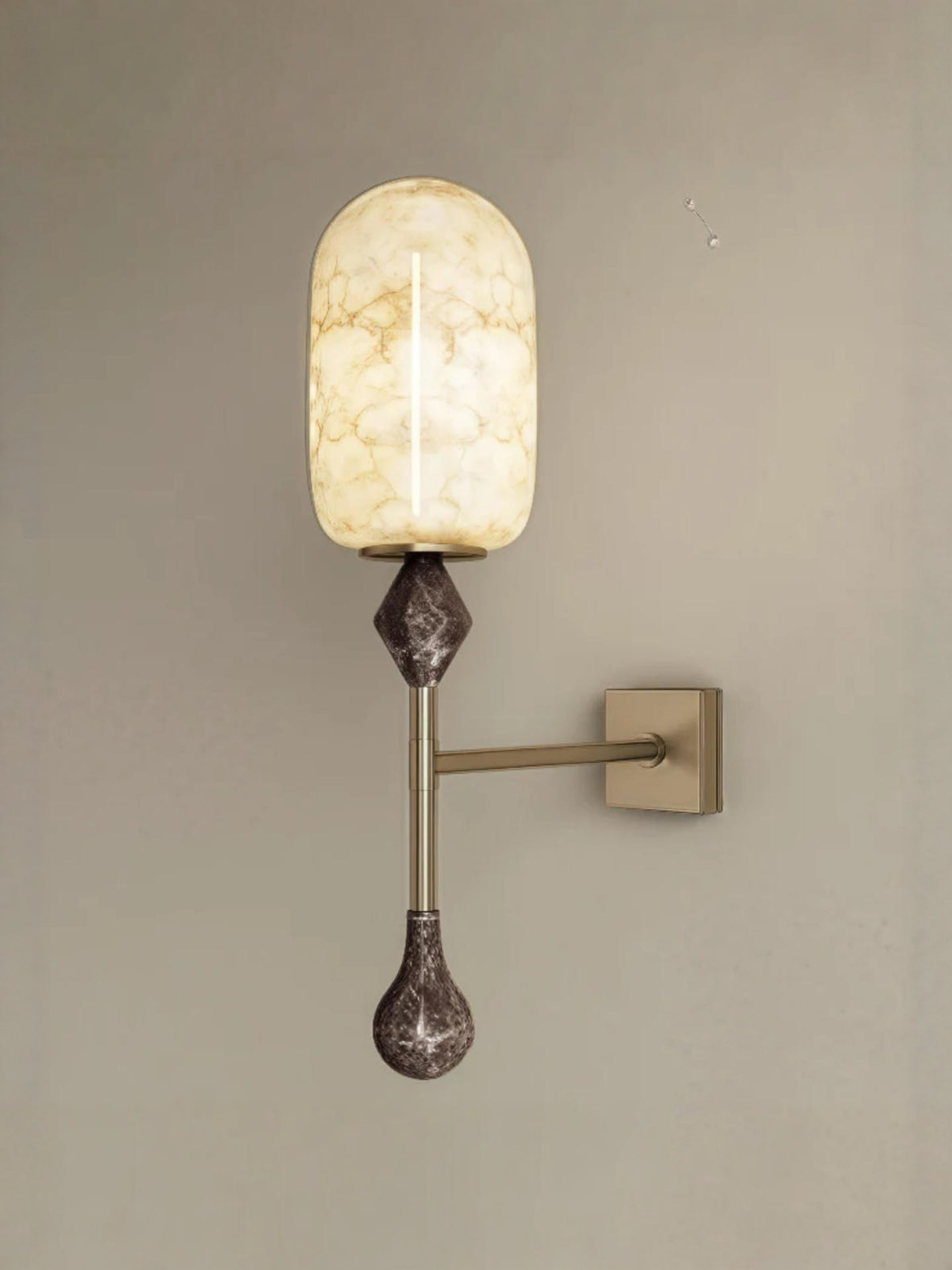 Mila Vintage Alabaster Double Sconce-Neutral Decor