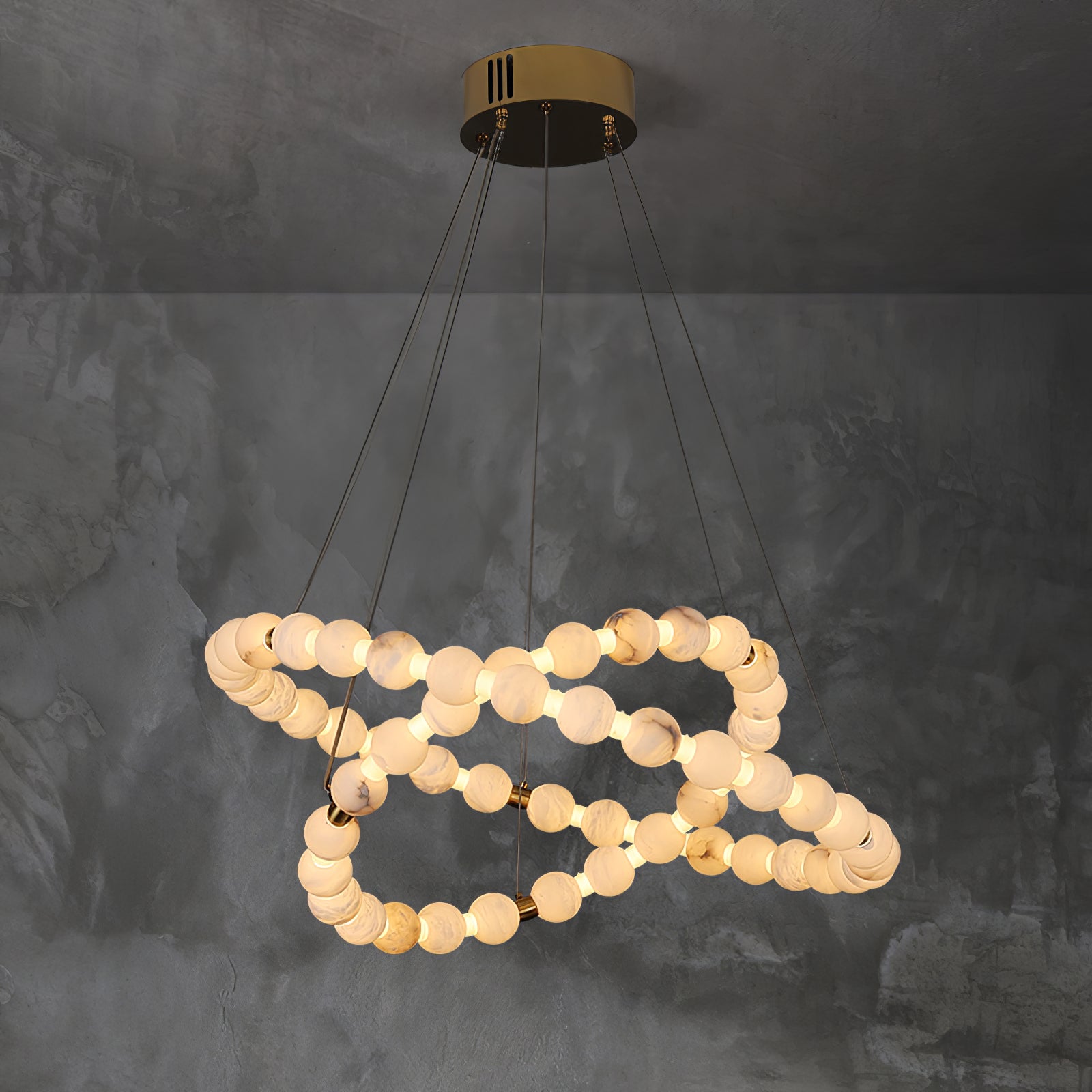 Orion Modern Alabaster Pendant Light Chandelier-Neutral Decor