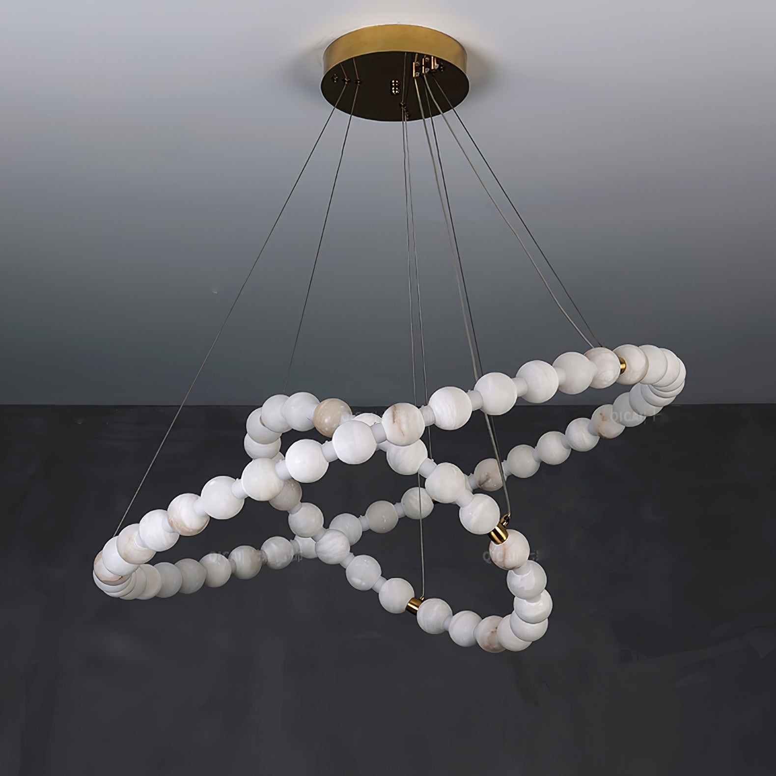 Orion Modern Alabaster Pendant Light Chandelier-Neutral Decor