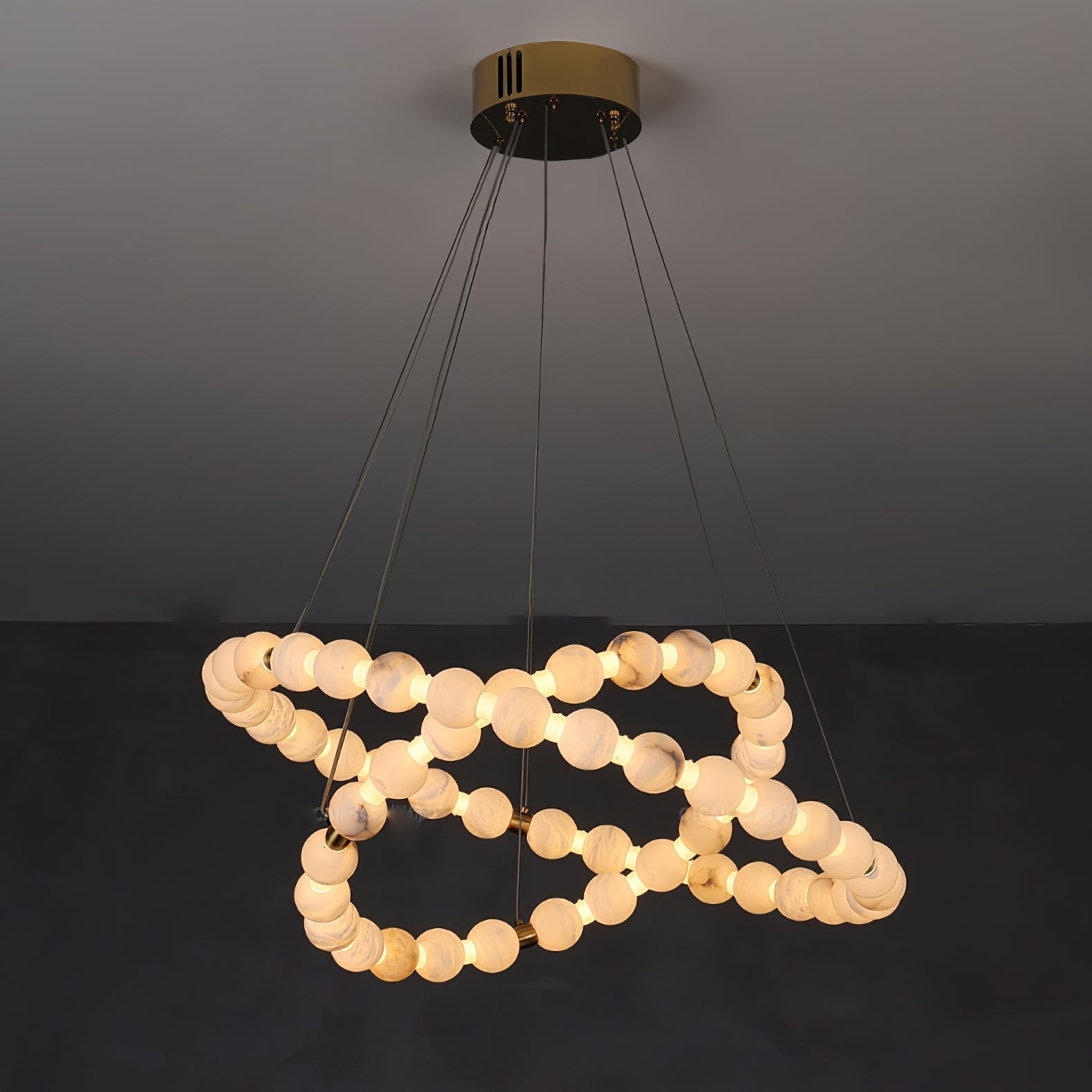 Orion Modern Alabaster Pendant Light Chandelier-Neutral Decor