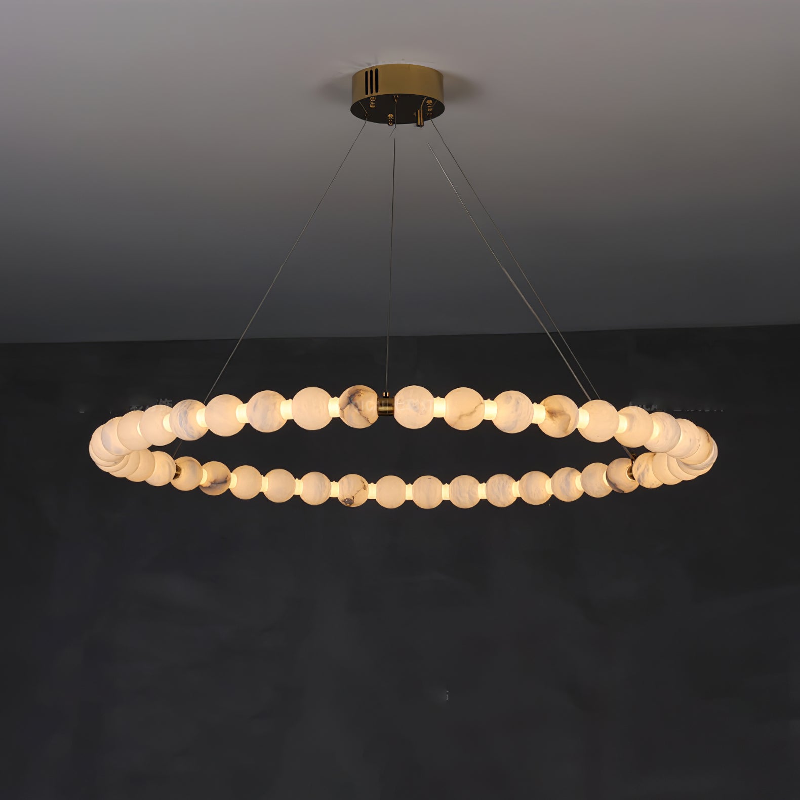 Orion Modern Alabaster Pendant Light Chandelier-Neutral Decor