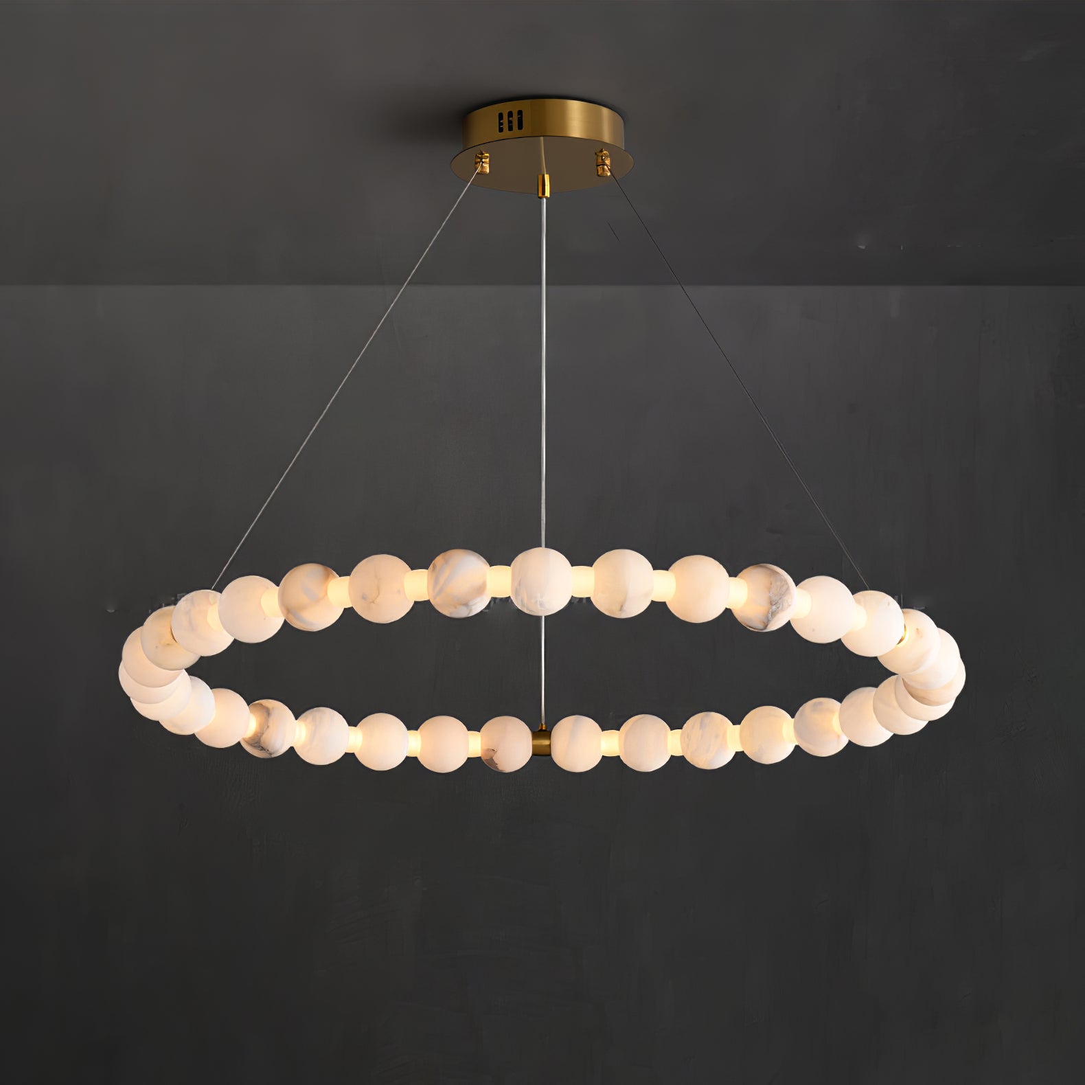 Orion Modern Alabaster Pendant Light Chandelier-Neutral Decor