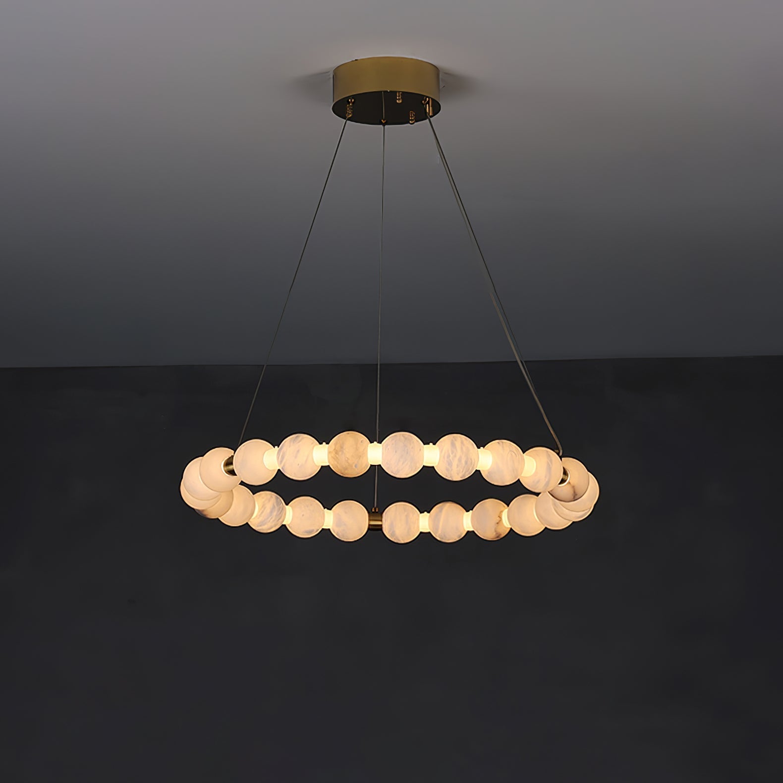 Orion Modern Alabaster Pendant Light Chandelier-Neutral Decor