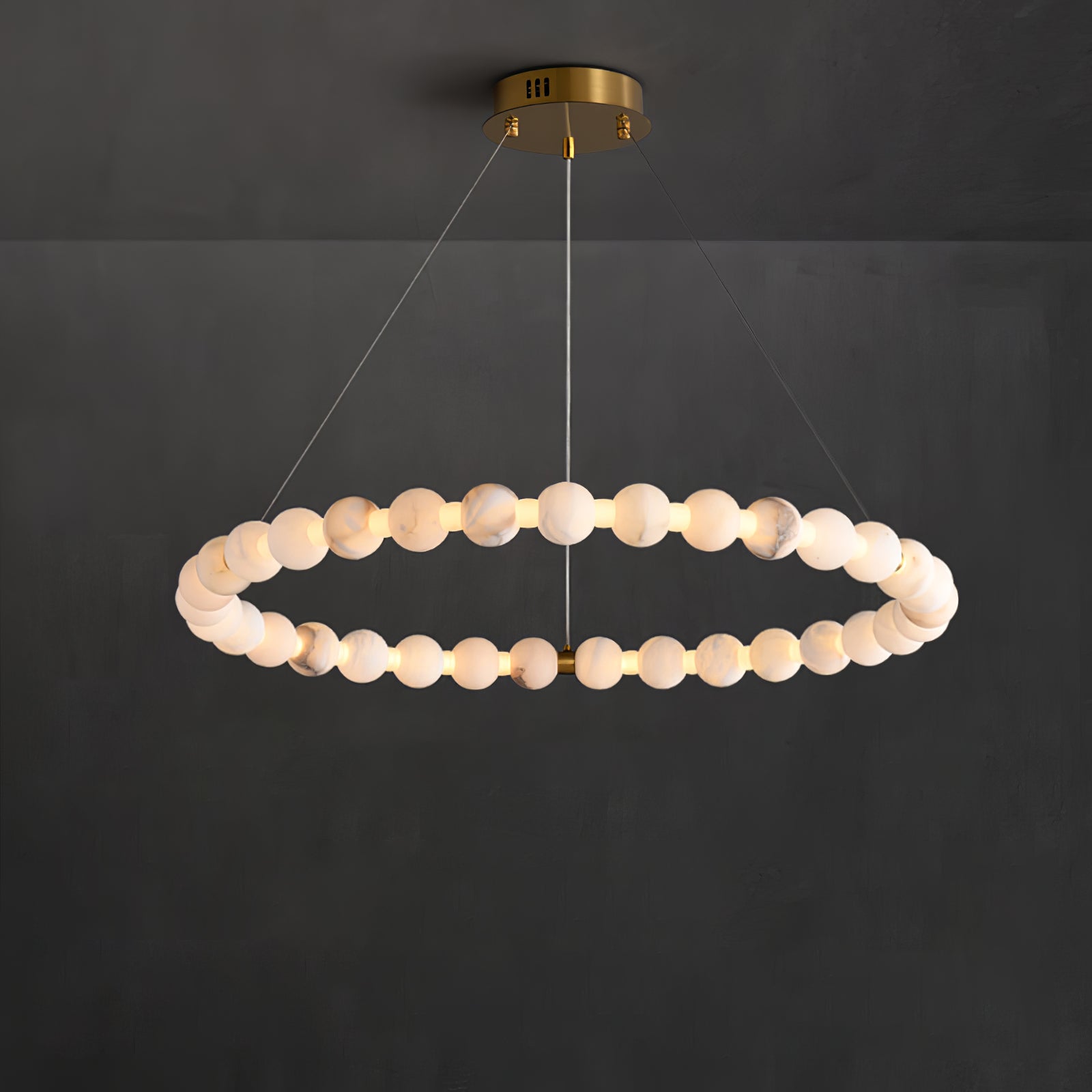 Orion Modern Alabaster Pendant Light Chandelier-Neutral Decor